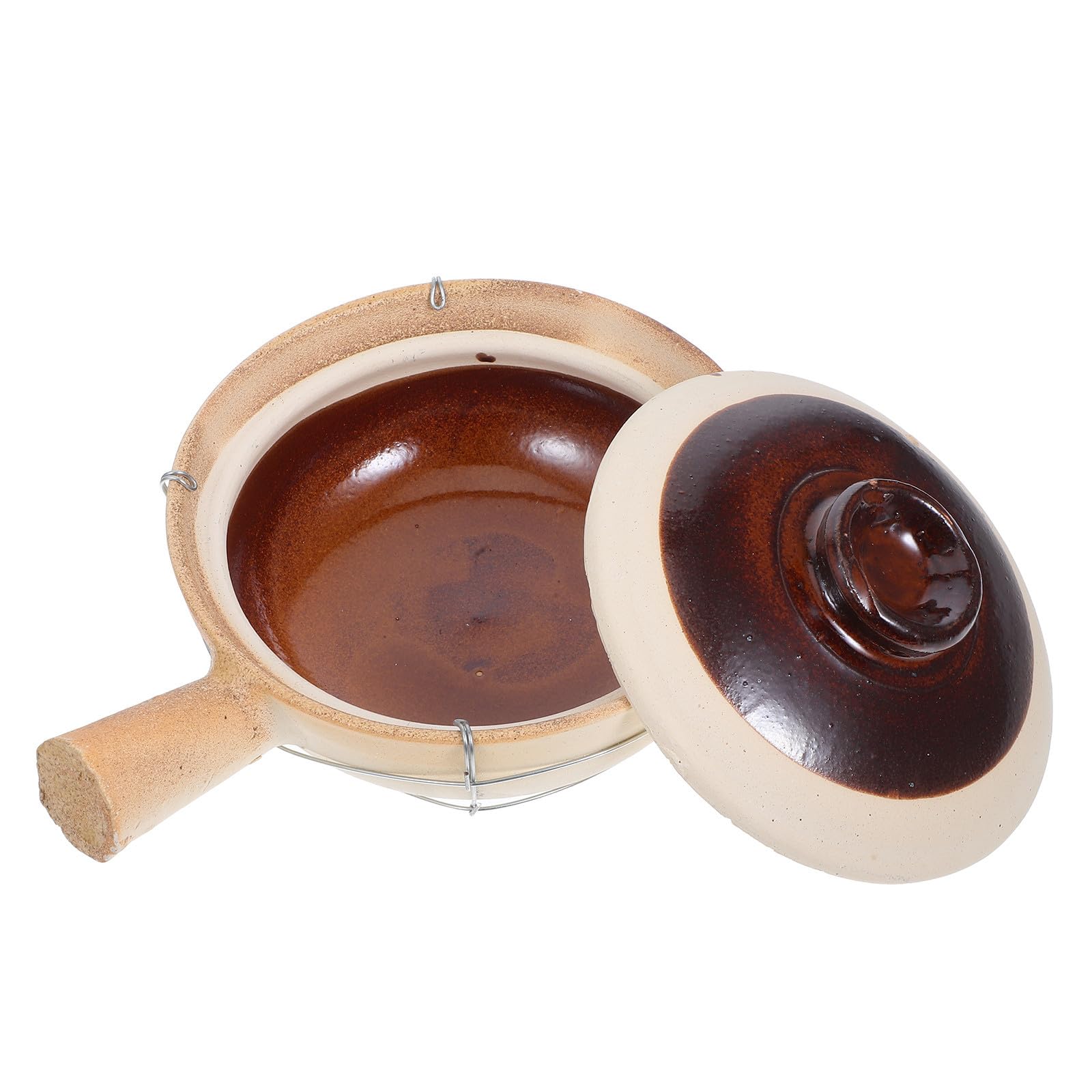 Cazuela de Barro Tradicional de Arcilla y Hierro Resistente al Calor que Conserva el Sabor Original Adecuado para Viajes y Reuniones Familiares