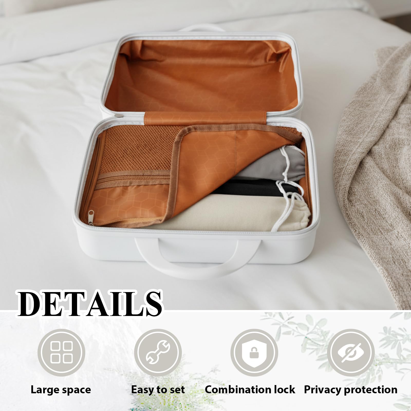 Dansydaisy Adult Game Toy Storage Organizer Case and 9 Pcs Toy Storage Bags, Reusable Toy Organizer Case Lock Box for Women and Men, 3 Sized Toy Bag for Home(): White, Gray, Black