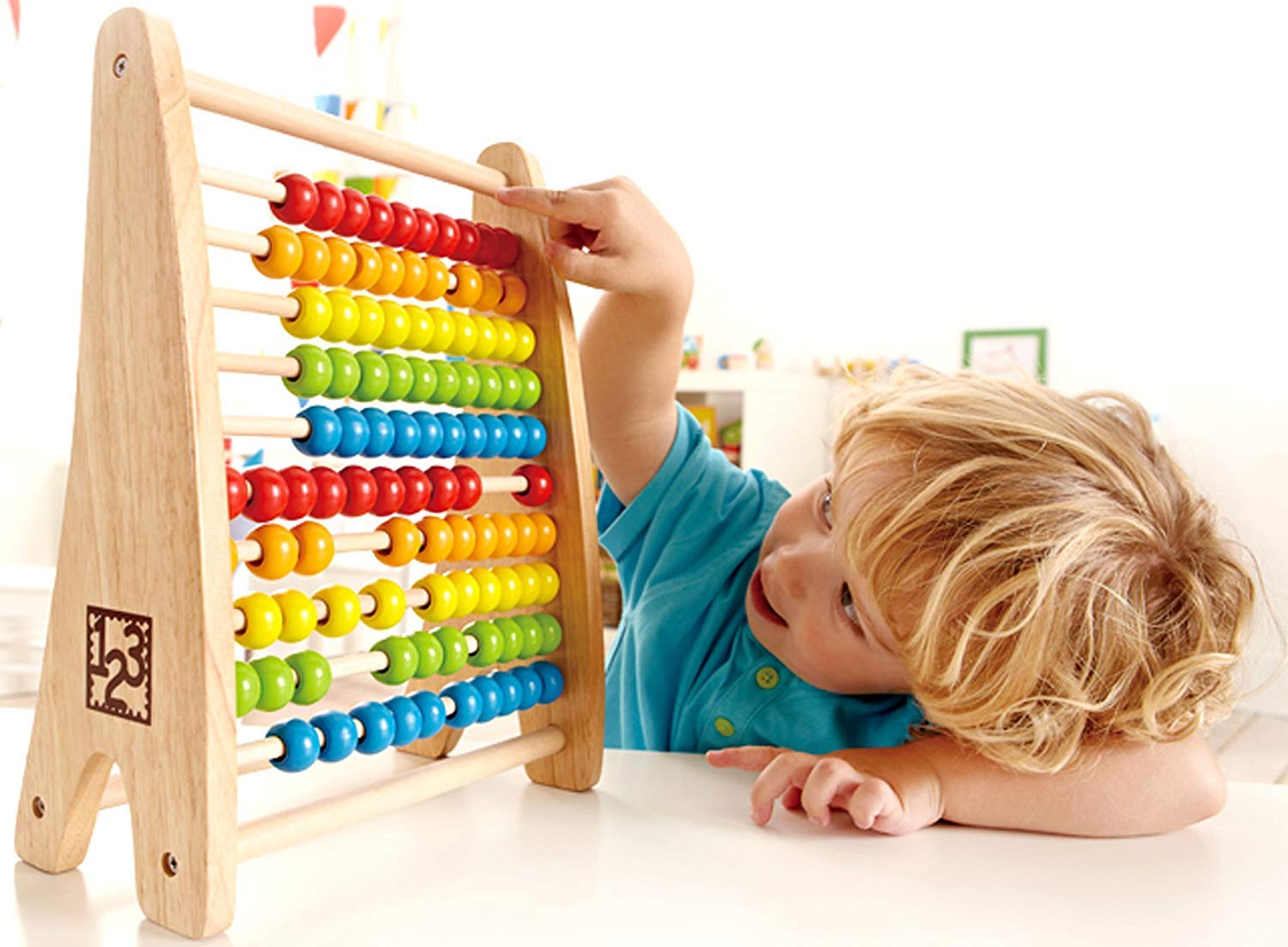 Hape Rainbow Bead Abacus - Image 3