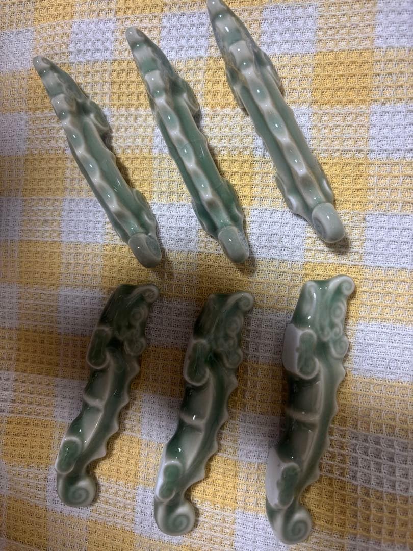 龍 筆置き 6個セット アート 画材 習字 書道