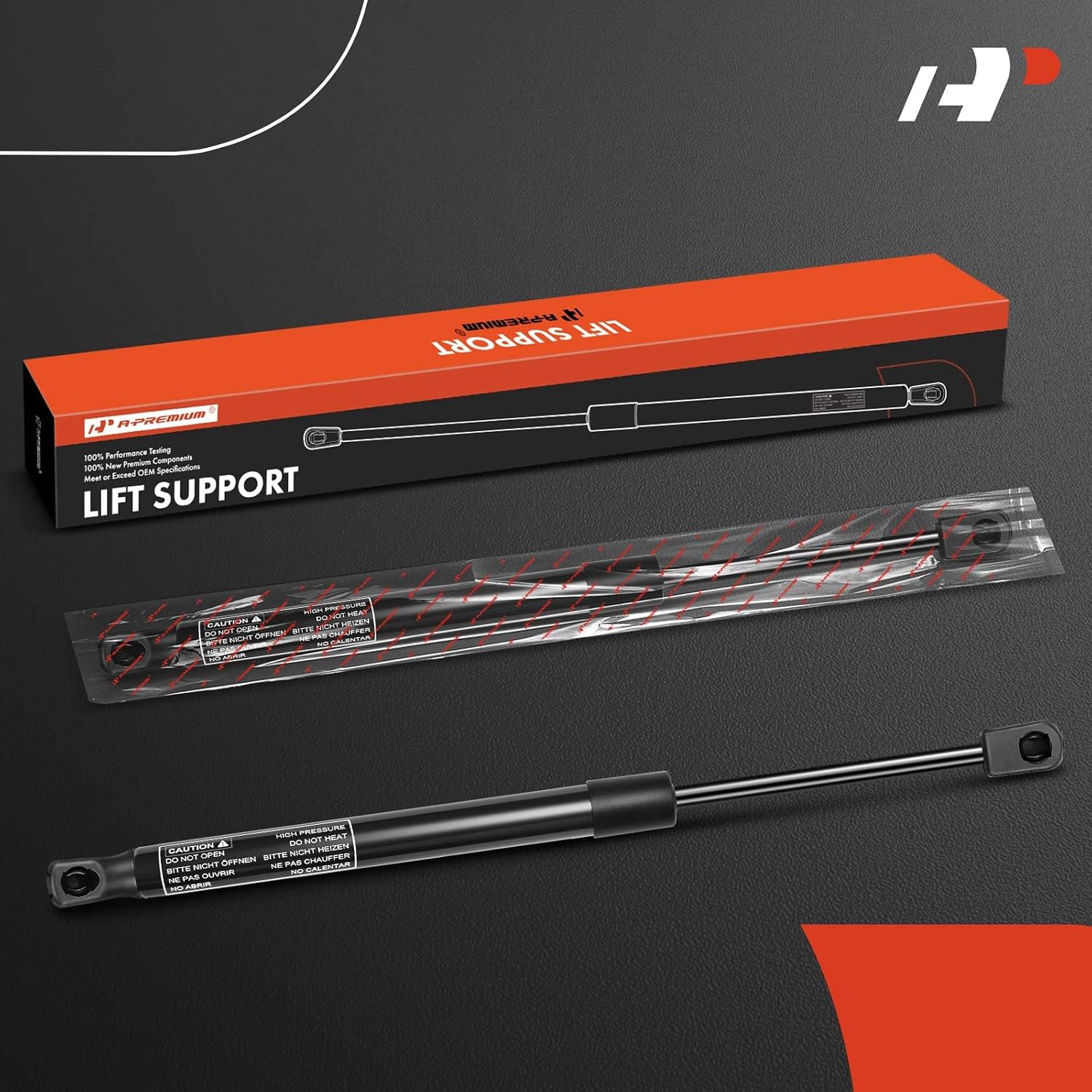 A-Premium Front Hood Lift Supports Shock Struts Compatible with Select Porsche Models - 928 1978-1991/1993-1995 Coupe - Replace# 92851113903, 92851113902 (2-PC Set)