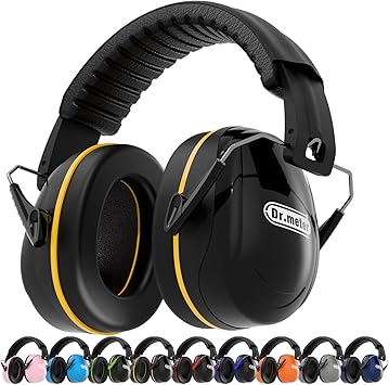Dr.meter Noise Reduction Ear Muffs, Noise Cancelling Headphones for Adults, Kids Autism Sensory Ear Protection Earmuffs, 31dB Hearing Protection for Shooting Gun Range, Mowing, Monster Jam, Focus