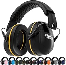 Dr.meter Casque Antibruit Pour Adulte, Casque Antibruit Réglable Snr 31dB Avec Sac De Transport Bandeau Souple Pour Environnements Bruyants Ou Stressants Noir Jaune