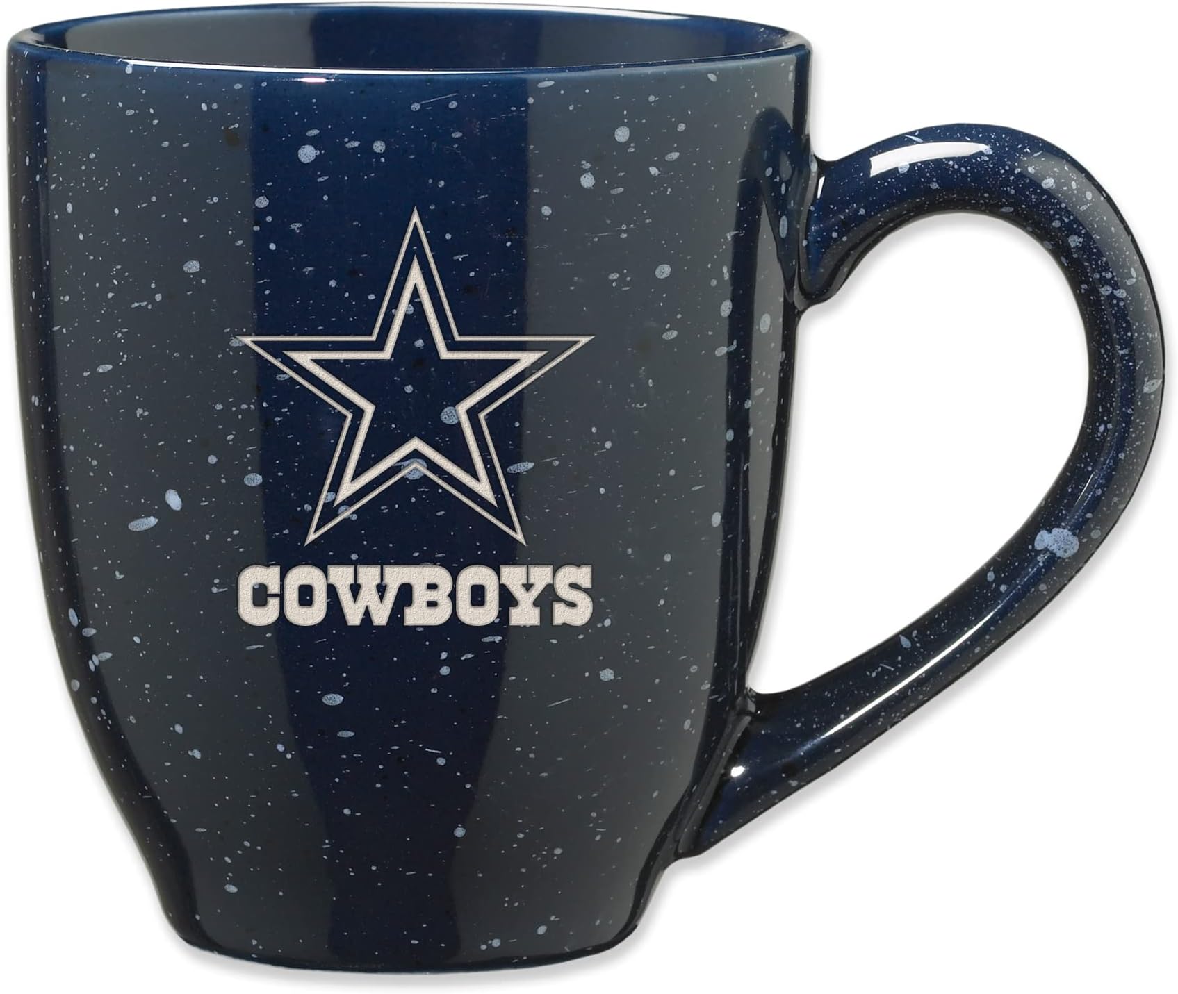 Rico Industries NFL Football 16 oz Team Color Laser Engraved Speckled Ceramic Coffee Mug