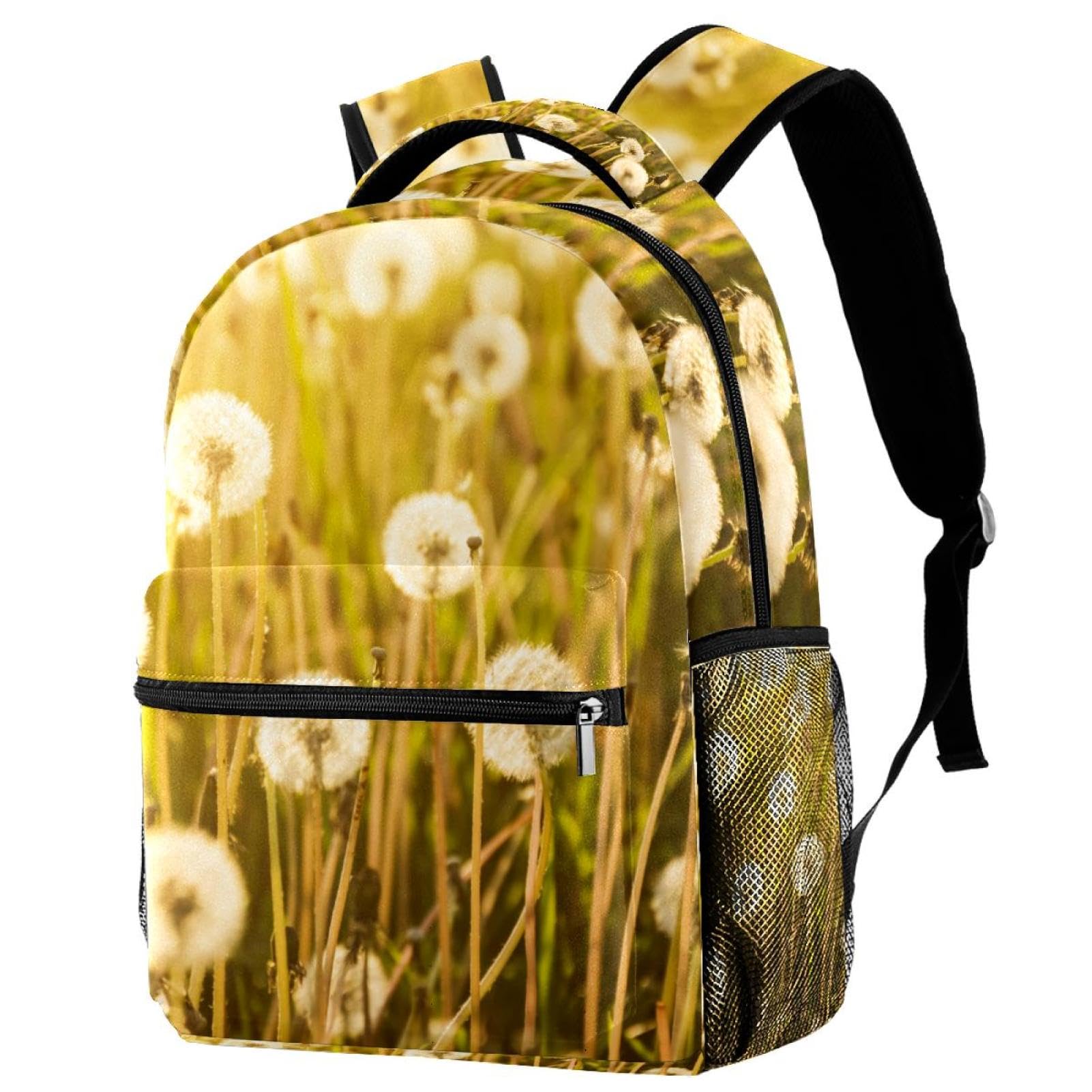 Sac à dos d'école pissenlit multicolore au design original - 7