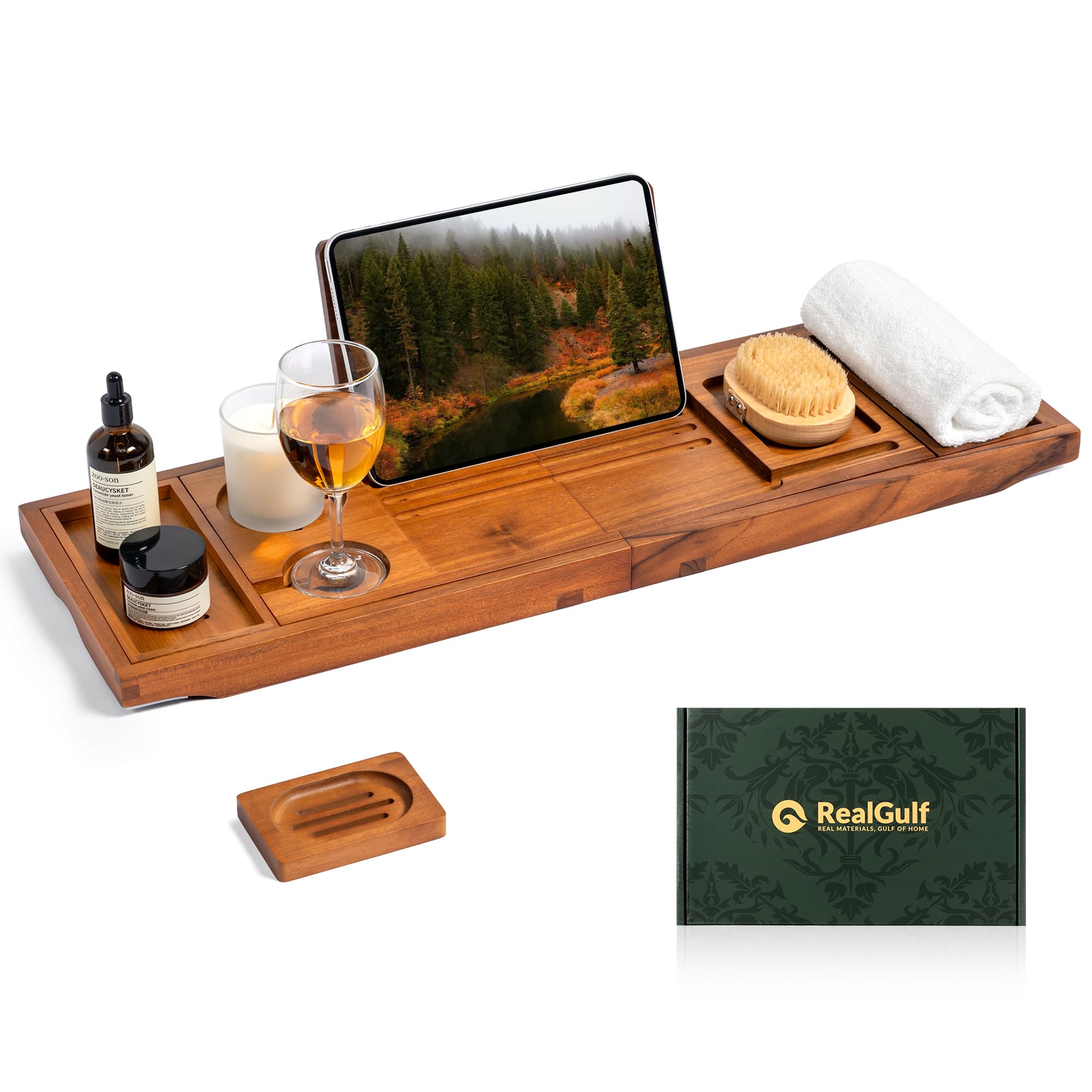 Realgulf Teak Bathtub Tray