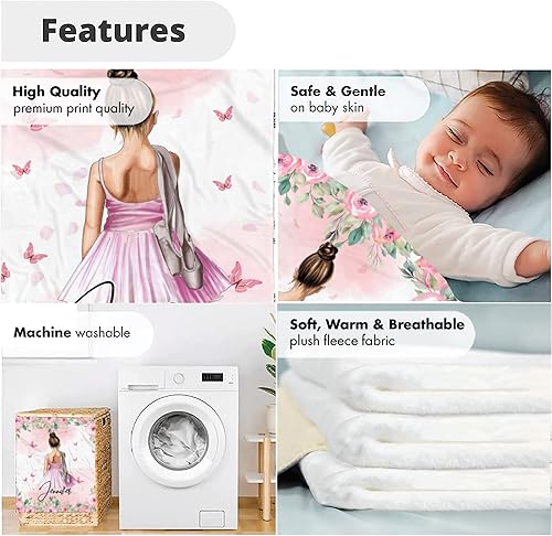 Miniatura 4 de Manta de bailarina, manta de bailarina, soporte de ballet, mantas de baile para niñas, regalos de bailarina para adolescentes, manta de bebé, manta