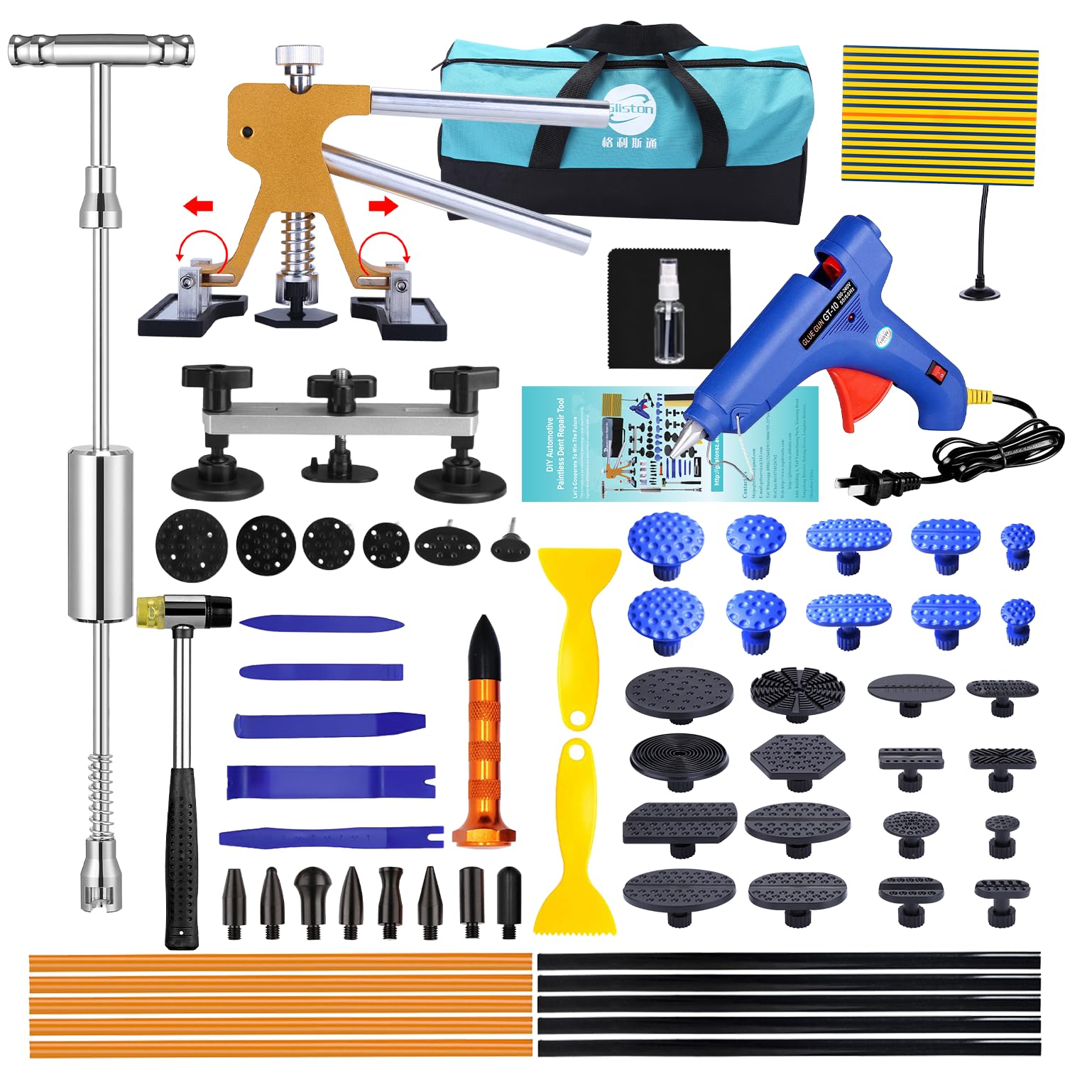 GLISTON Auto Dent Puller Kit with Golden Lifter
