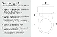 Vista 10 de Brondell LT89 - Asiento de inodoro con bidé eléctrico, se adapta a inodoros alargados, color blanco – Control lateral, lavado con agua caliente
