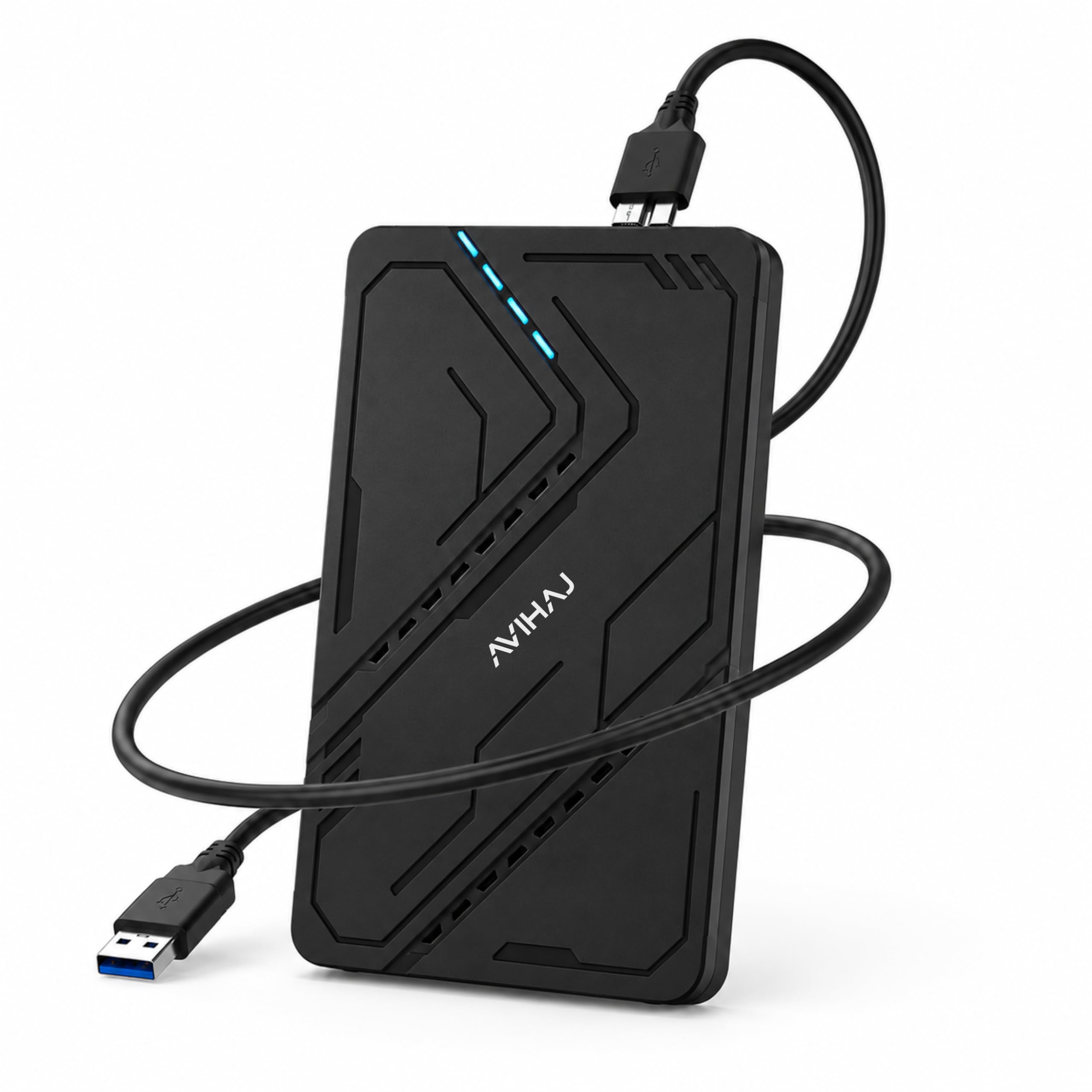 AVIHAJ Portable External Hard Drive, Black, 1TB | Plug & Play, High-Speed Transfer, Compa…