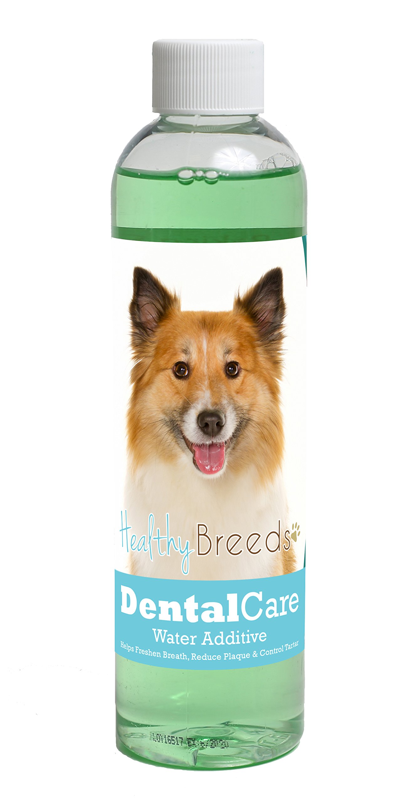 Healthy Breeds Dog Dental Care Water Additive for Icelandic Sheepdog - Helps Freshen Breath, Reduce Plaque &amp; Control Tartar - Mint Flavor - 8 oz