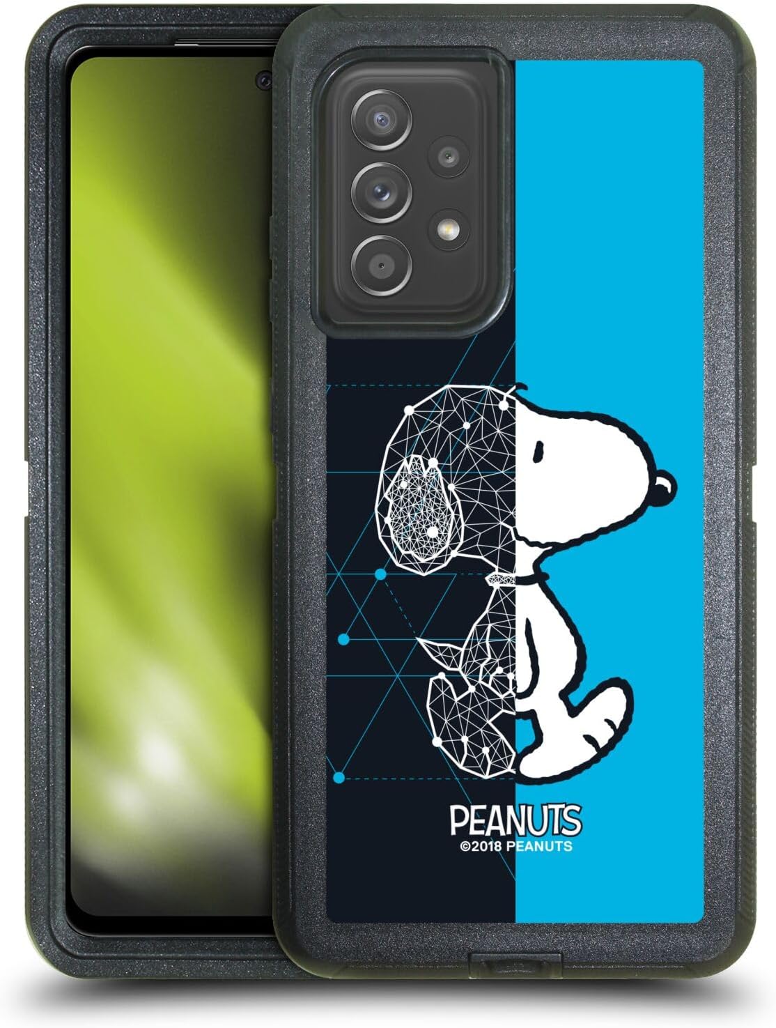 Head Case Designs Officially Licensed Peanuts Snoopy & Woodstock Balloon Halfs and Laughs Ultra-Armoured Shockproof Case [Military Grade Protection] Compatible with Samsung Galaxy A35 5G