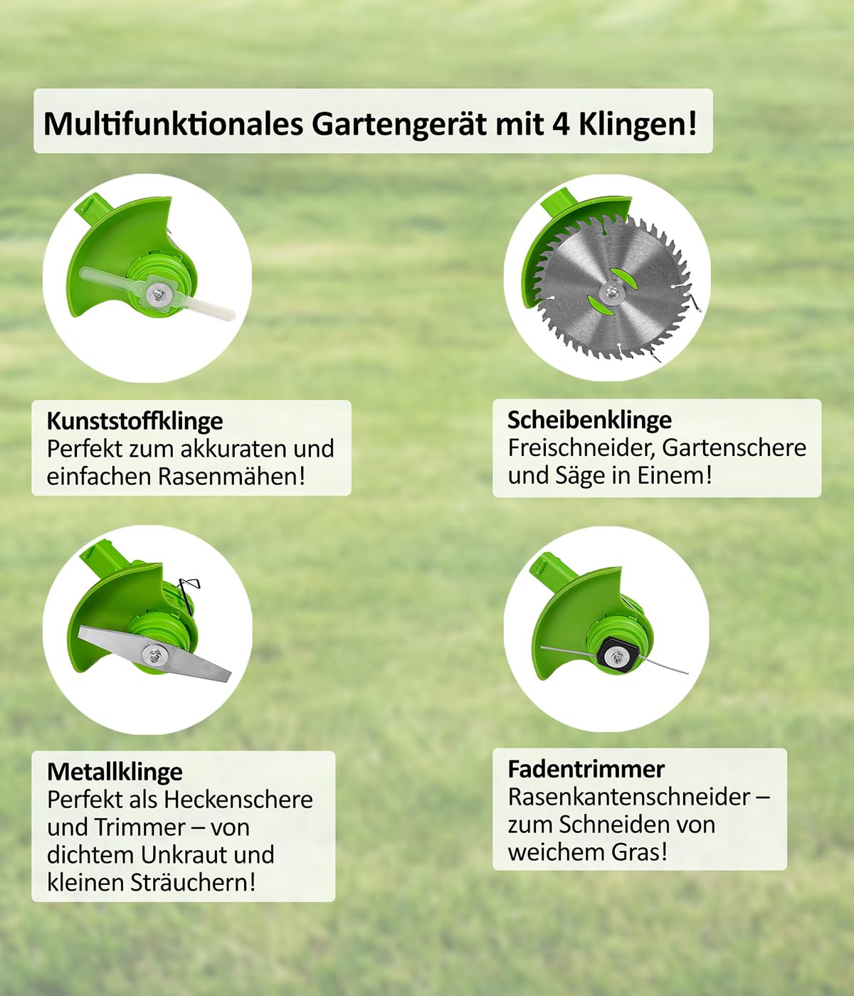 Genius Rotorazer - Set di attrezzi da giardino 8 in 1, 23 pezzi