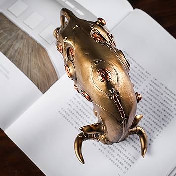 Amazon.co.jp: 雄牛機械像と彫刻彫刻、8.8インチ樹脂ブルメカニカル