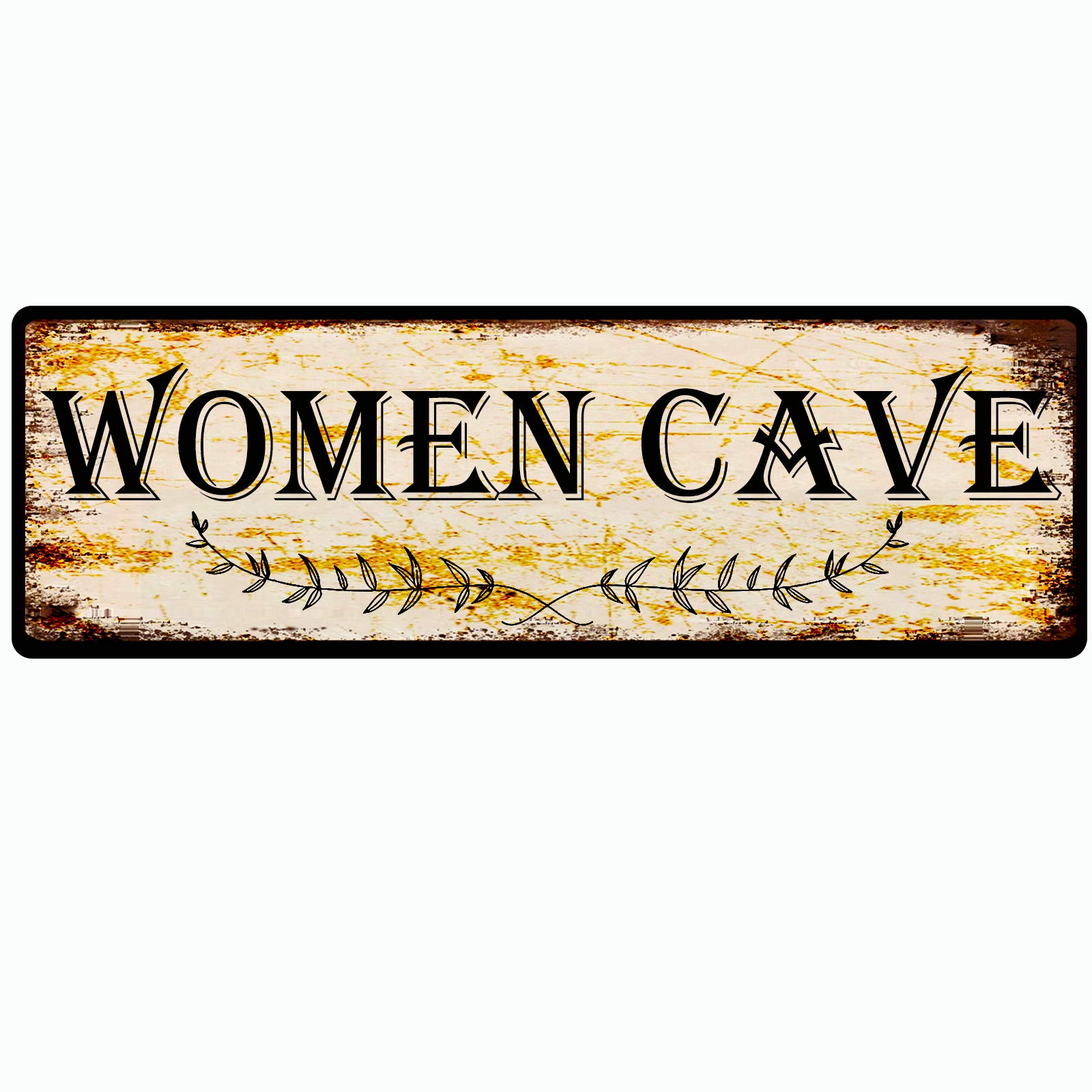 Women Cave Retro Tin Signs Aluminum Metal Sign for Kitchen Home Garden Wall Bar Cafe Decor 4x16 Inch