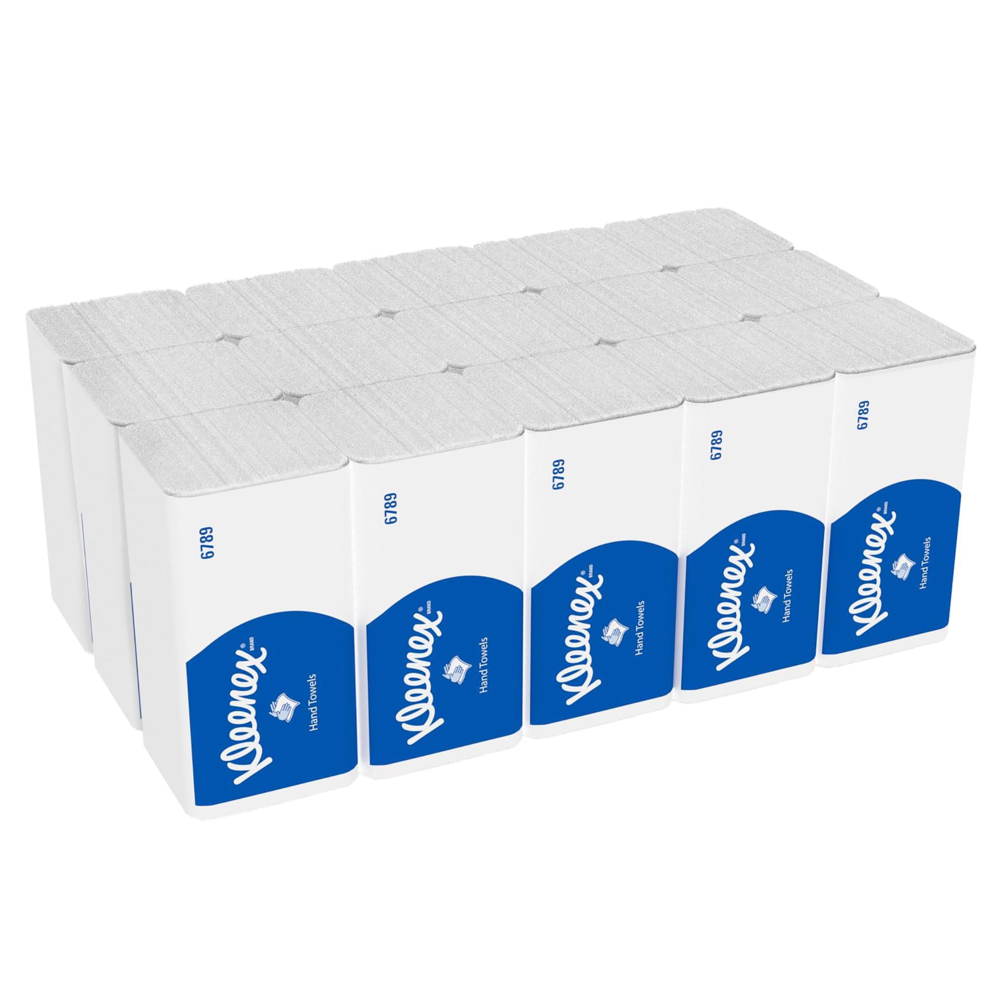 Kleenex Asciugamani intercalati bianchi 6789, 2 veli, Con spessore rinforzato e Certificazione FSC, 15 confezioni da 186 strappi (tot. 2790)