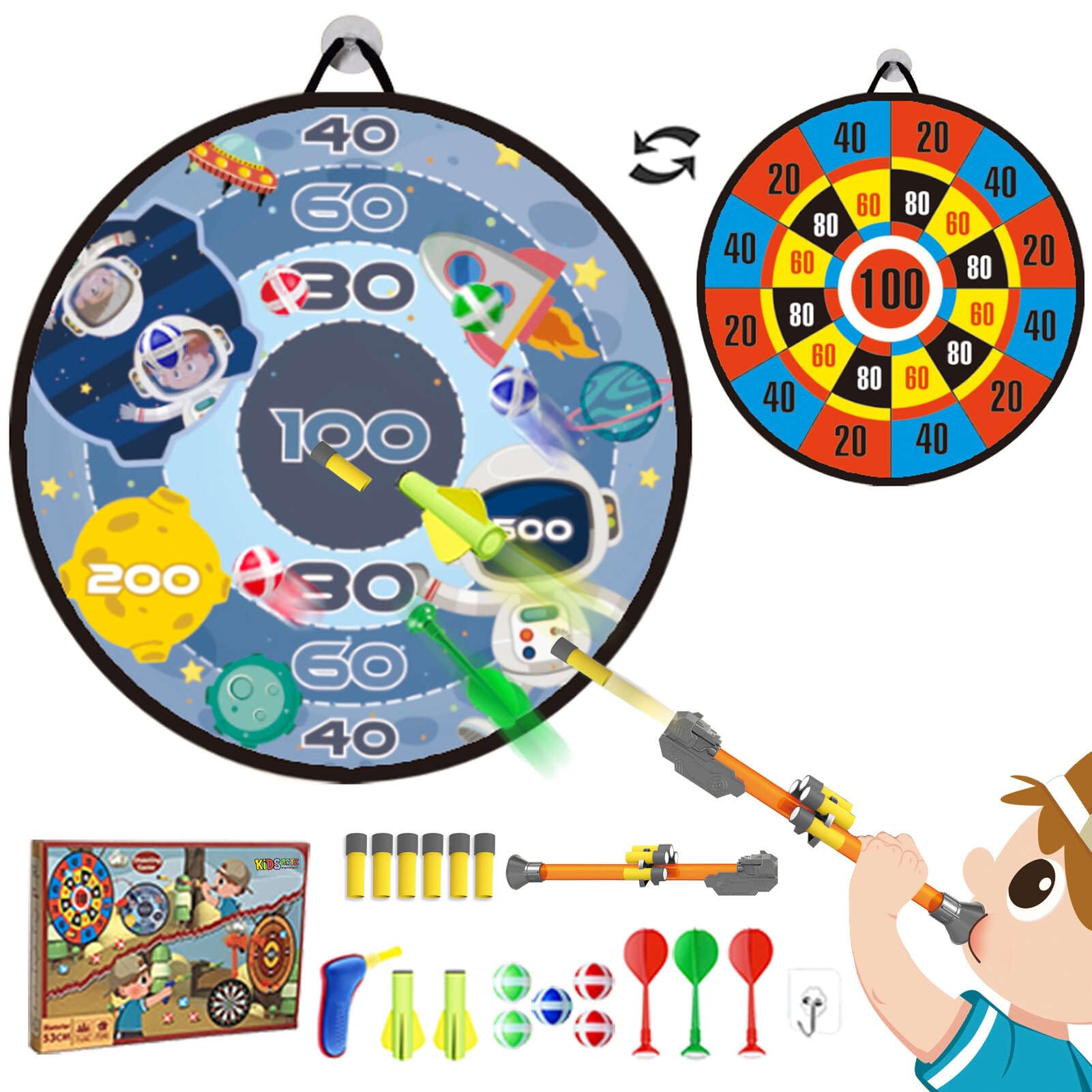 KIDSARTZ - Large Dart Board (Double-Sided Board) Engaging and Entertaining, Especially During Parties.Best to be Given as Gifts.… (Wood) (B0CYVFYJ11) Amazon Price History, Amazon Price Tracker