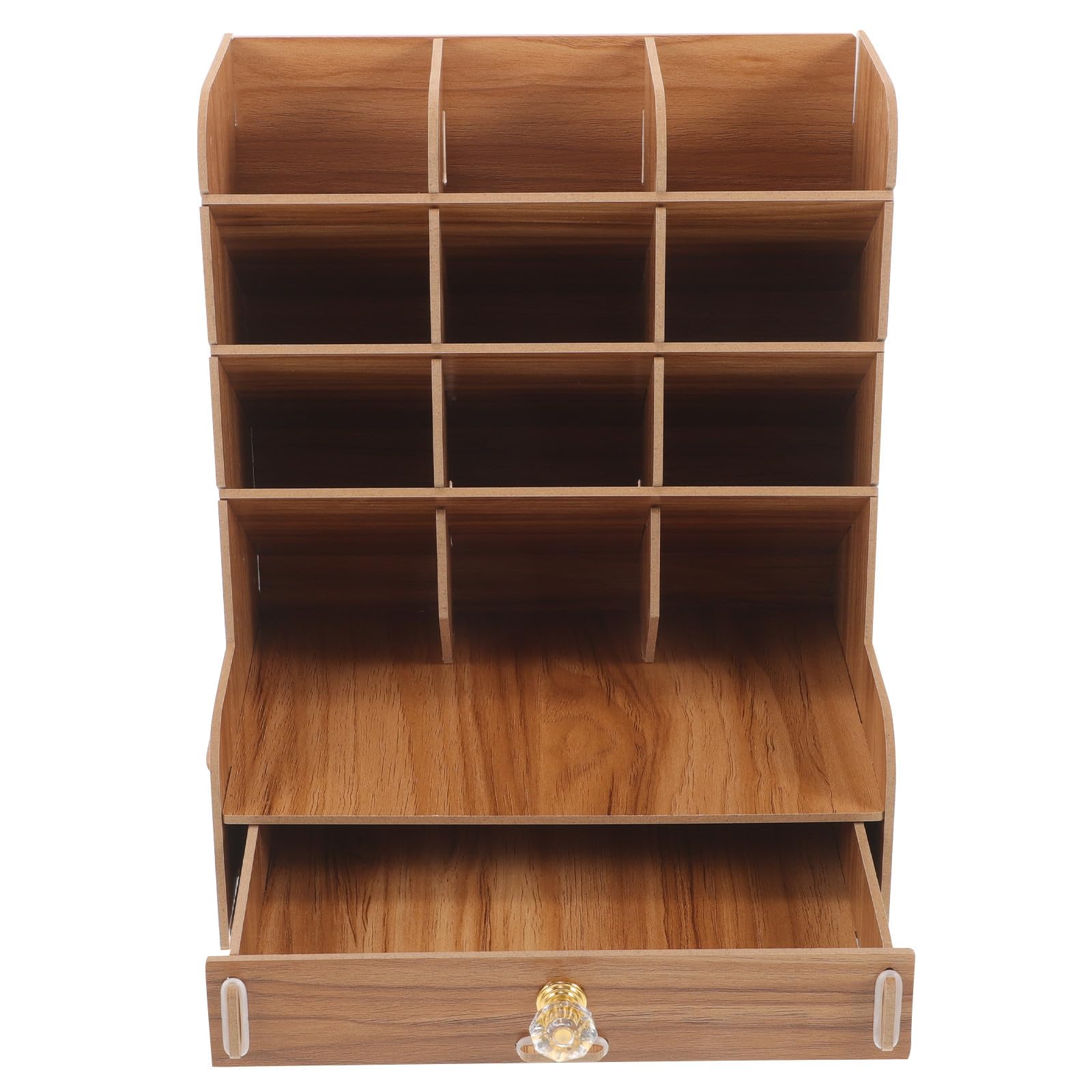 Portalápices de Madera Compacto y Sólido Diseño Simple y Limpio para Escritorio, Organizador de Bolígrafos Práctico Adecuado para Oficina y Mesa