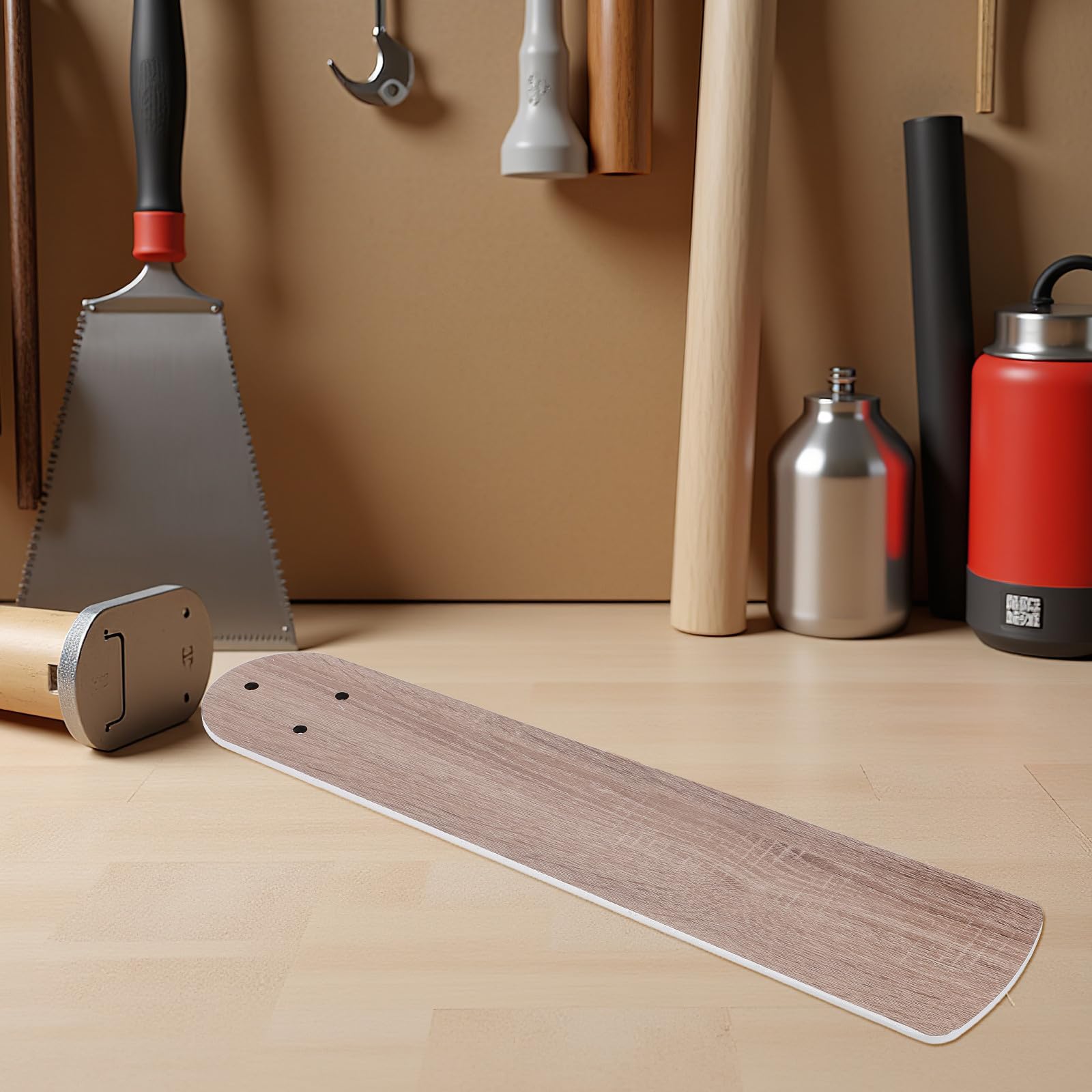 5 pale di ricambio per ventilatore a soffitto in legno rustico - Bracci con pale in legno tradizionali - del ventilatore verniciabili per cucina e sala da pranzo 20,47x4,8"
