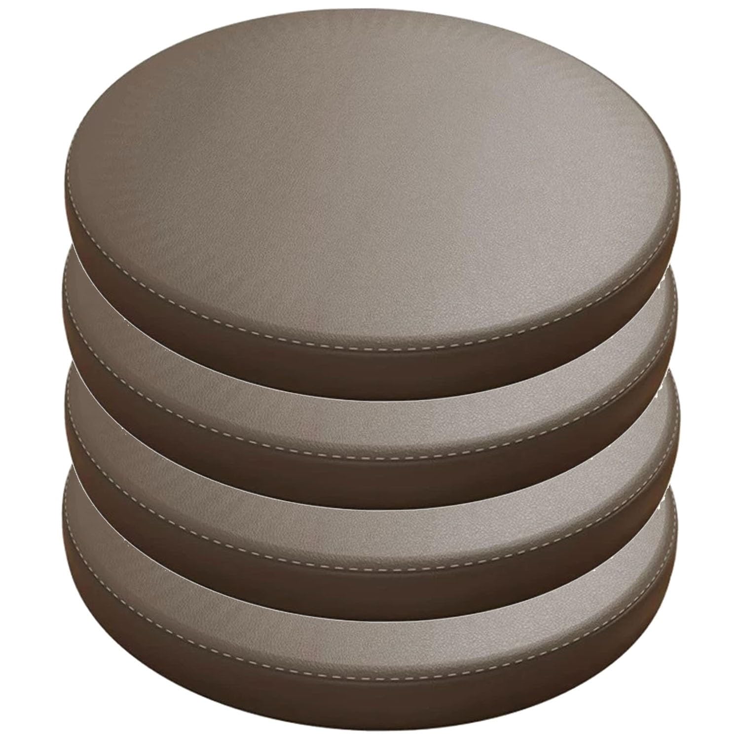 JORTUIO Round Chair Seat Pads, Set of 1/2 4 Round Waterproof Chair Cushions for Indoor Outdoor Furniture Dining,Garden, Bistro, Bar Stool,Patio, Office,Coffee Shop Cushion(Coffee,30cm(4pcs))