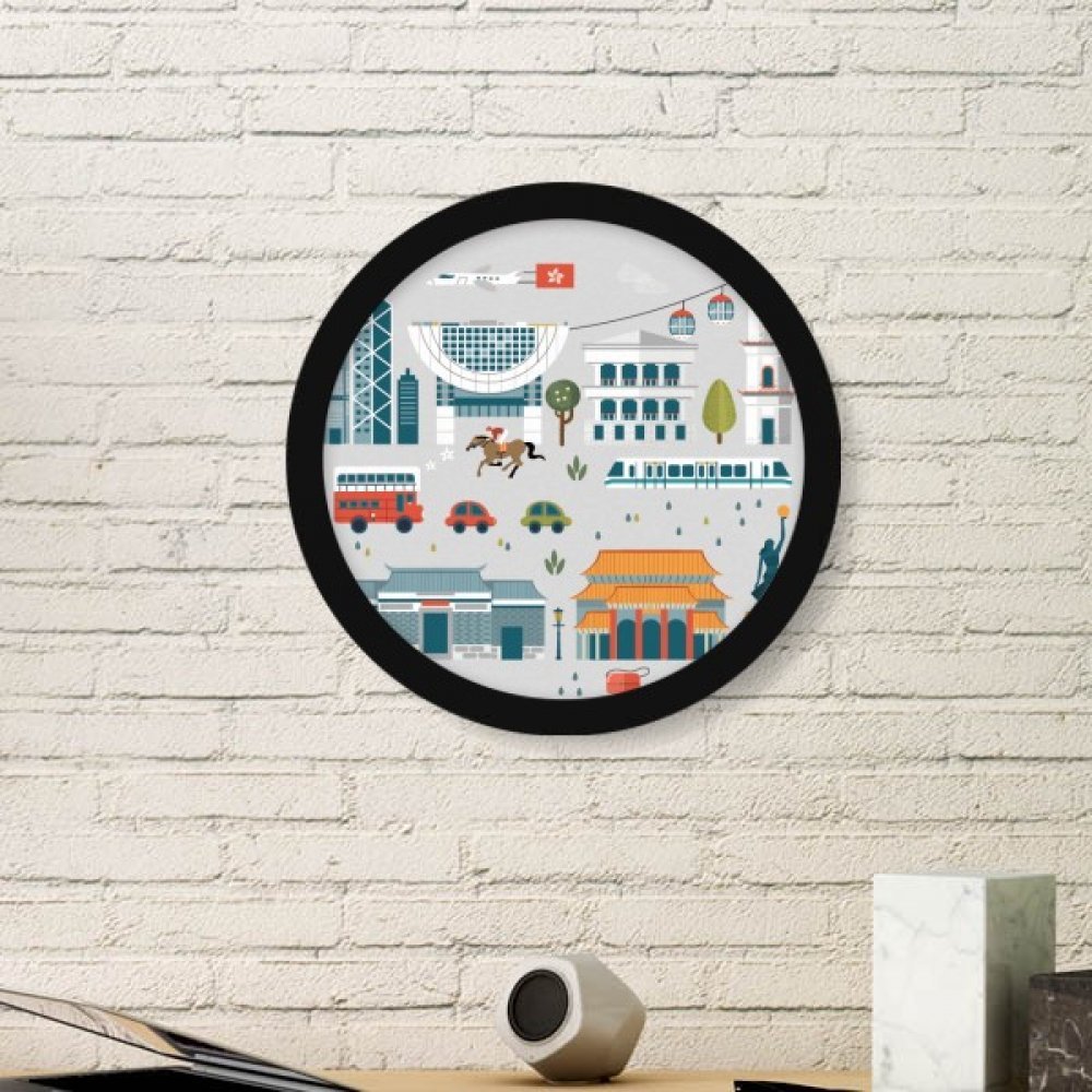 Cadre peintures Hong Kong précieux image ronde pour stickers muraux de salon