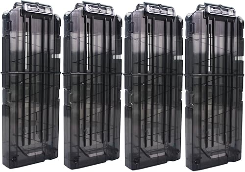 pinzas para cartuchos de carga rápida, 4 unidades, 12 dardos para Nerf n-Strike Elite Blaster (naranja)