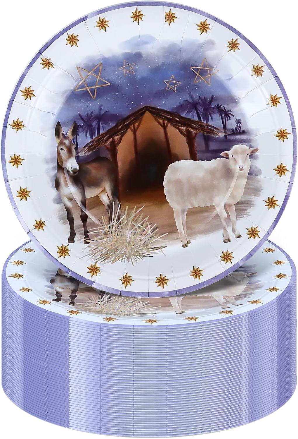 Crazy Night 50PCS Disposable Plates for Christmas Party