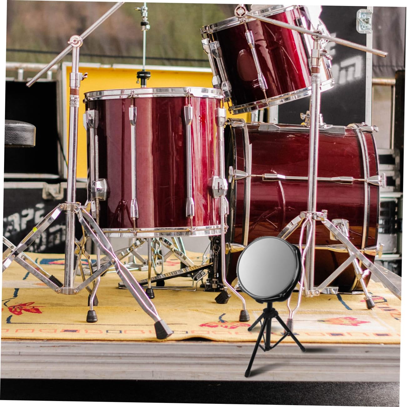 TOYANDONA Pad Riduzione del Volume Allenatore 10 Pollici in Pvc Batteria Bianco e Flessibile per Pratica di Percussioni e Strumenti Musicali