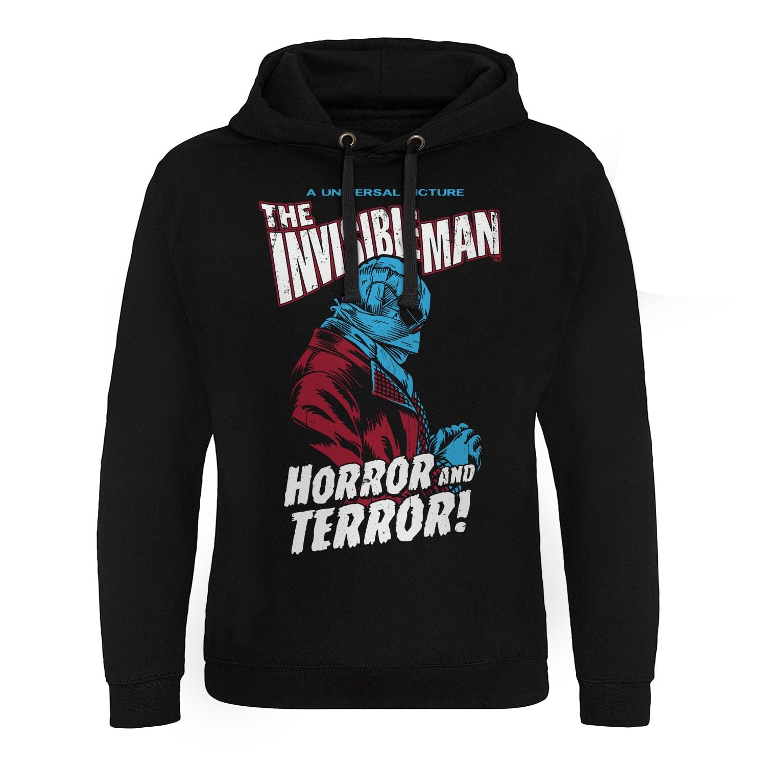 Universal Monsters Officially Licensed The Invisible Man Epic Hoodie (Black), Small