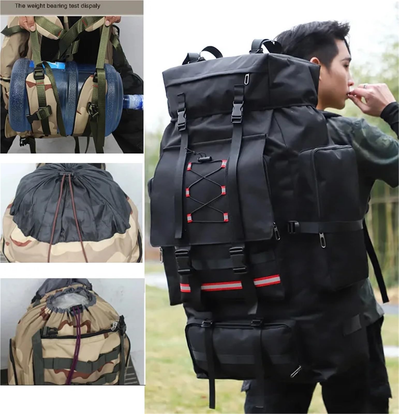 Outdoor-Rucksack 130L Wandern Camping Rucksack Reise Große Gepäck Tasche Männer Trekking Outdoor Sports Pack for Big Bag