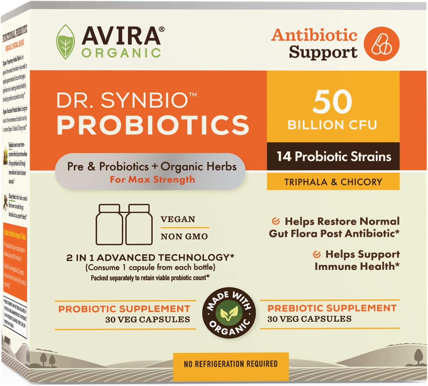 Dr. Synbio Antibiotic Support Probiotics & Organic
