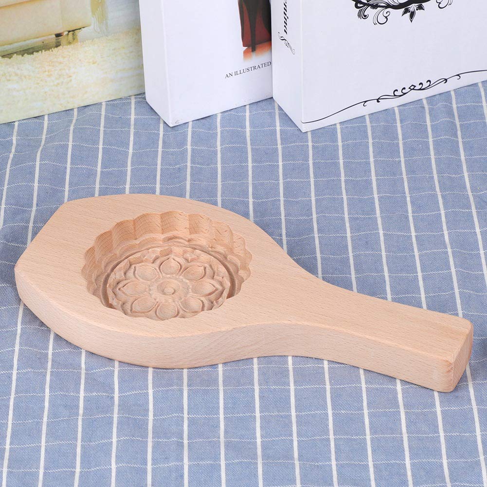 BEEFLYING Stampi in Legno per Mooncake Stampi per Torte di Pasticceria 4 cavità con Carattere Cinese