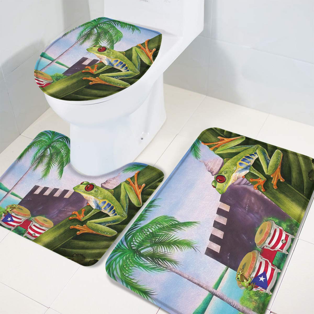 Tappeto da cucina passatoia antiscivolo, antiscivolo, made in italy, antimacchia Tropicale - 50x100