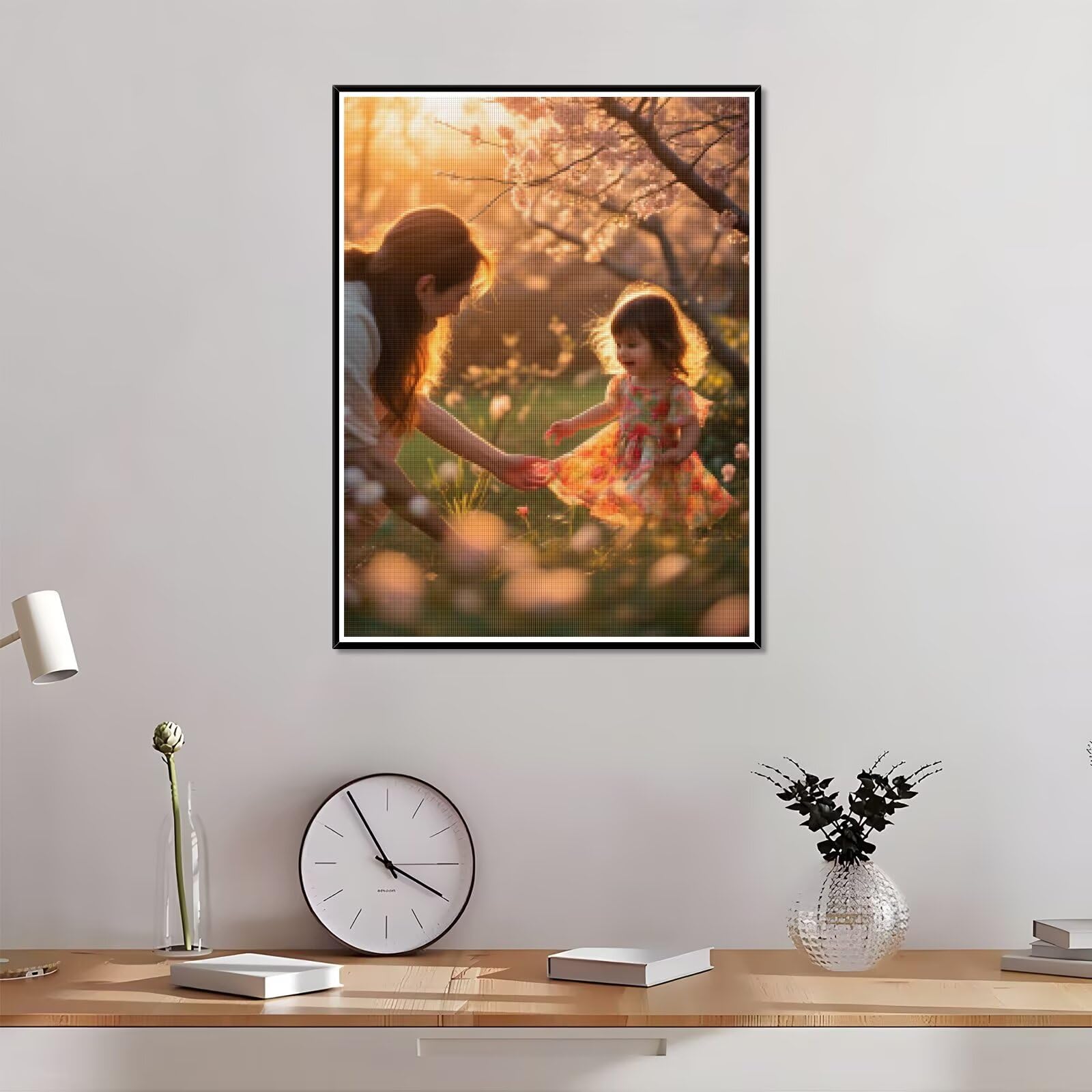 Diamond Painting Personalizzato, 5D DIY Diamond Painting Kit Completo Personalizzato, Kit per Pittura Diamante Personalizzati Con Foto, Mosaico Personalizzata Regalo per Arte Domestica 50x90cm L-287