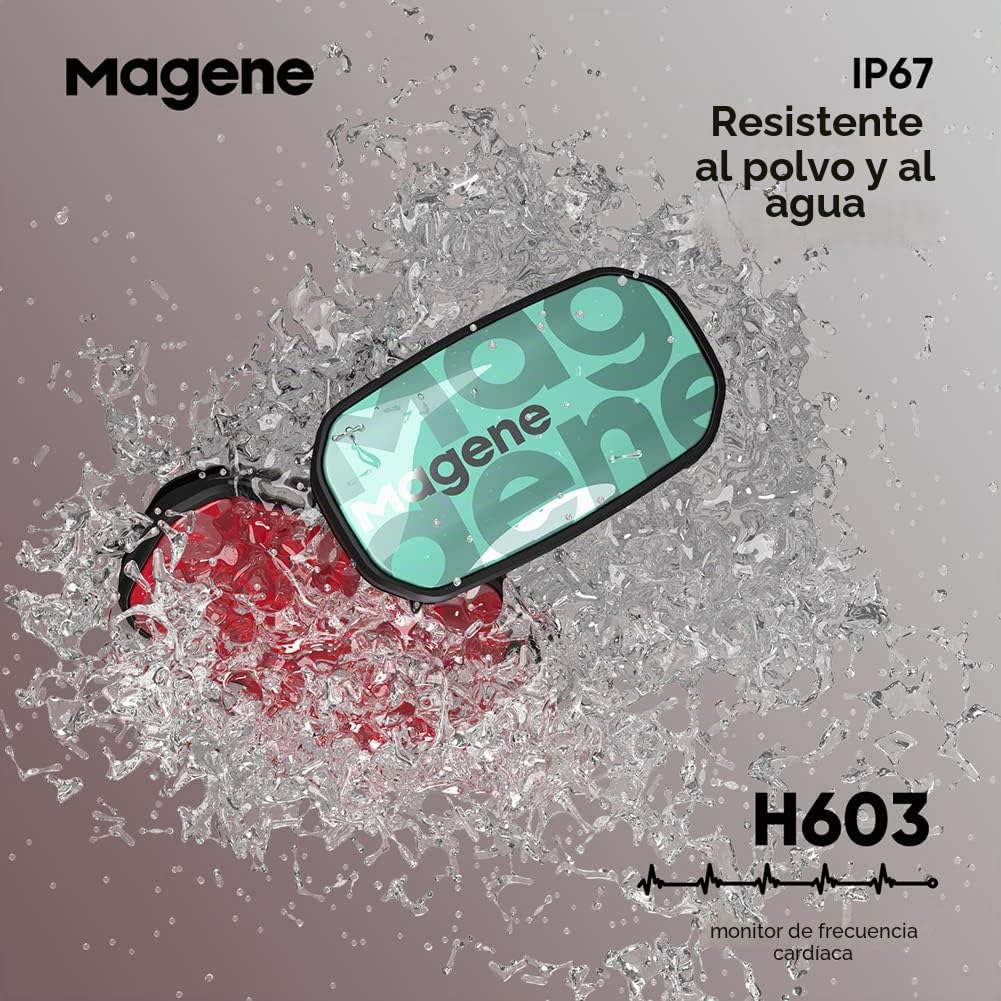 Magene H603 Monitor de frecuencia cardíaca Correa para el Pecho IP67 Impermeable Bluetooth 4.2 Ant+