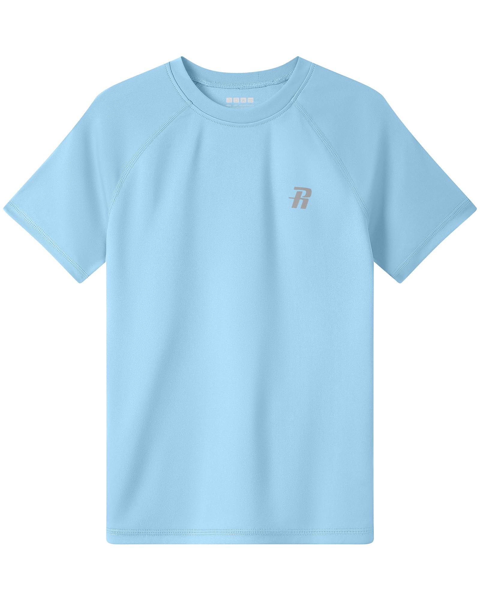 Runhit UPF 50+ UV Shirt Kinder Kurzarm, Atmungsaktives Badeshirt Schwimmshirt mit Rundhals, Schnelltrocknendes Rashguard Top für Strand Wassersport Outdoor