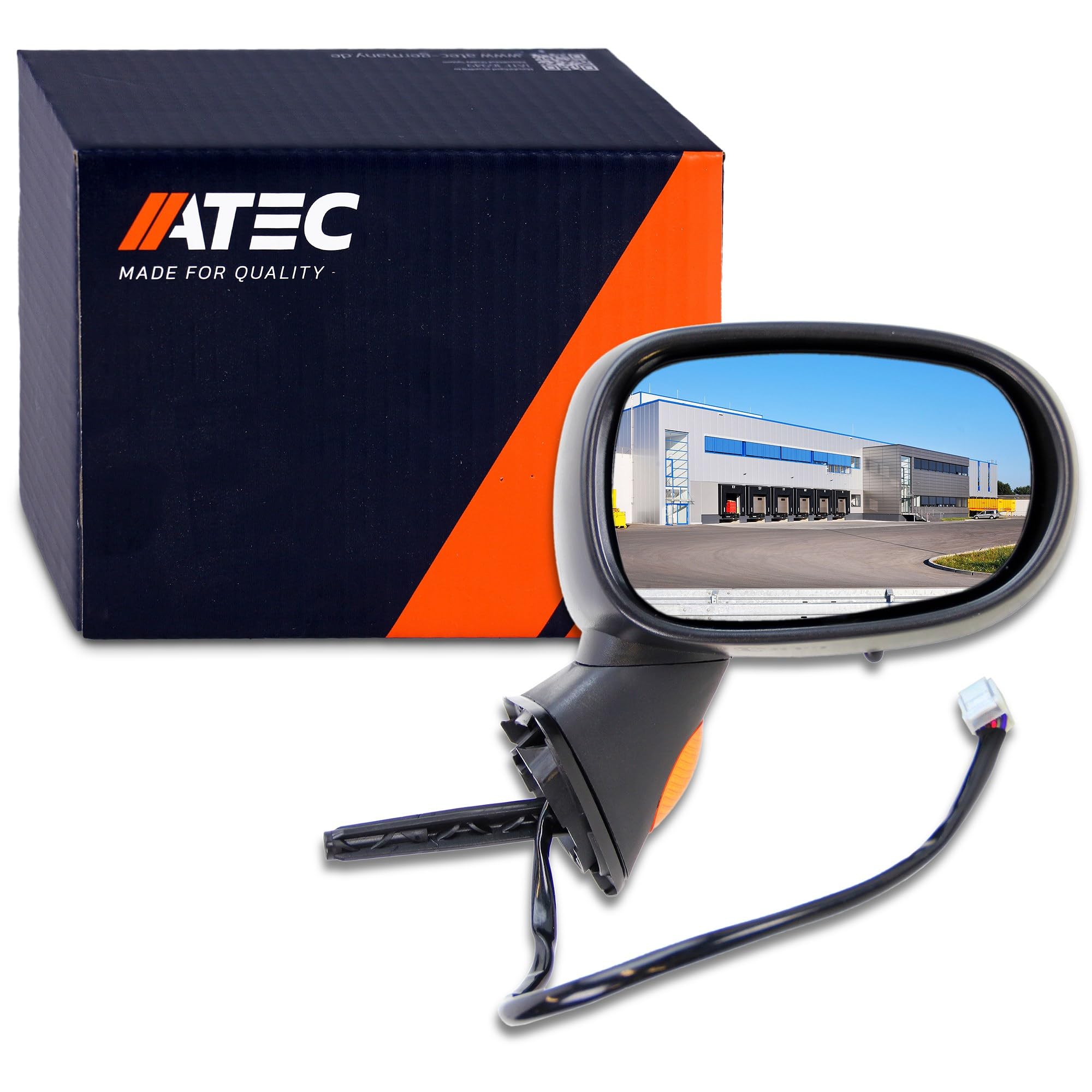 ATEC Germany 1x Specchio retrovisore elettrico destro riscaldato con | Compatibile con: RENAULT MODUS / GRAND MODUS