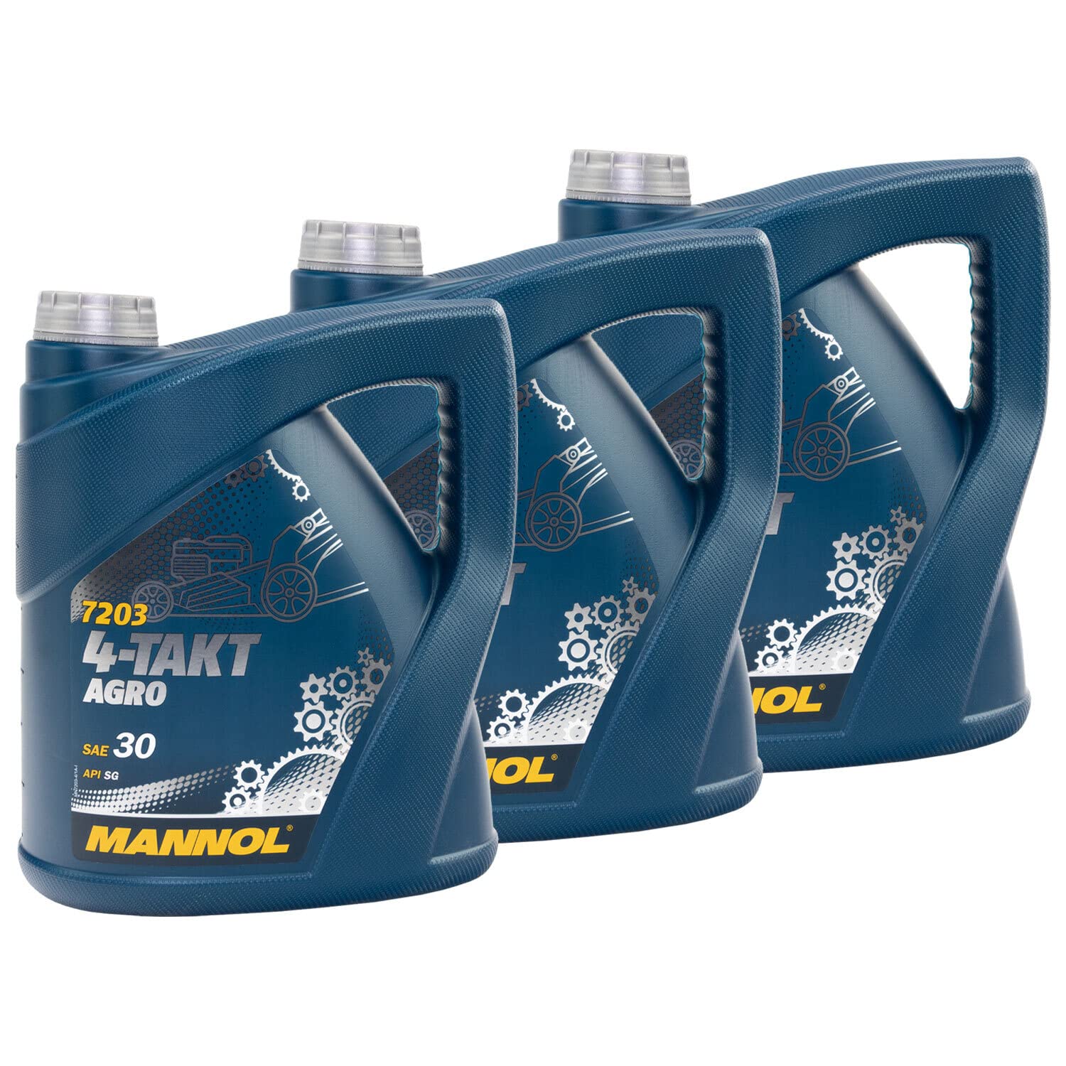 Motoröl Motor Öl für 4-Takt Traktoren Rasenmäher Agro SAE 30 MANNOL API SG 3 X 4 Liter