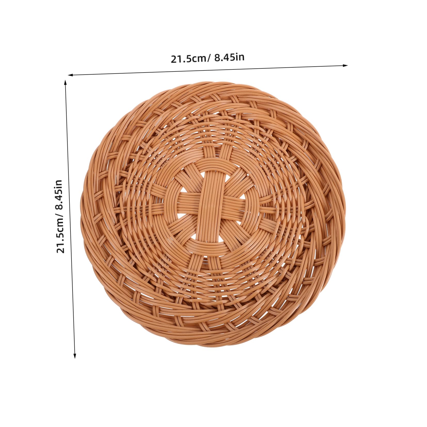 SOLUSTRE Rattan Woven Storage Basket Desktop Organizing Basket Simple Storage Woven Box
