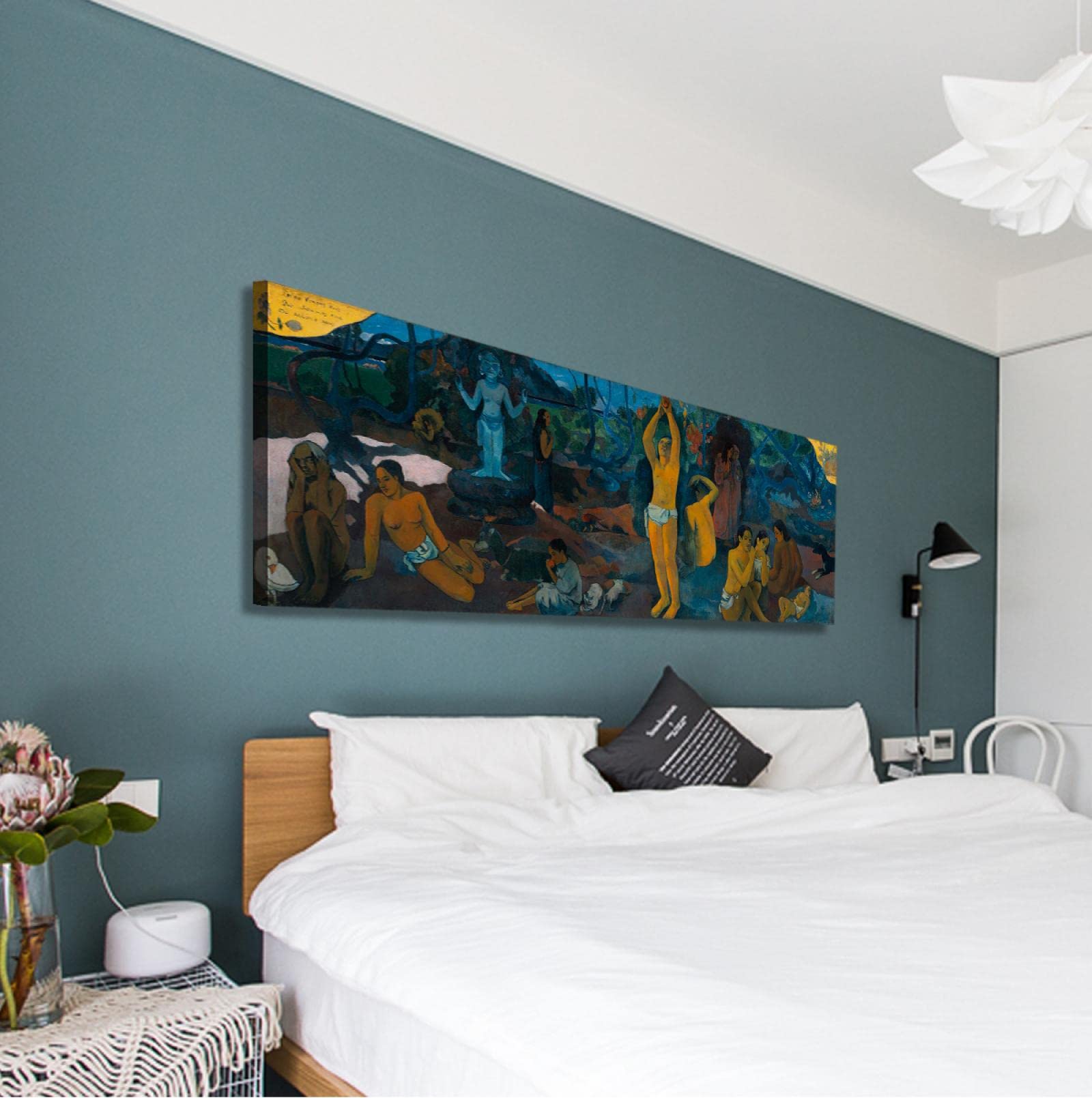 Via Vela impression d’affiche d’où venons-nous d’où allons-nous sur toile art mural peintures célèbres œuvres d’art pour la décor intérieure de la chambre 35x105cm cadre intérieur