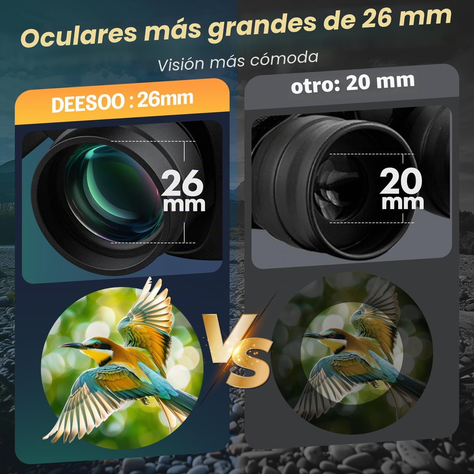 Prismáticos de 20 x 52 Pulgadas para Adultos de Alta Potencia – Binoculares HD de visión Grande con Poca luz – Prismáticos Profesionales para observación de Aves, Caza, Viajes, cruceros | Visión HD, gran visión, profesional para observación de aves, caza,