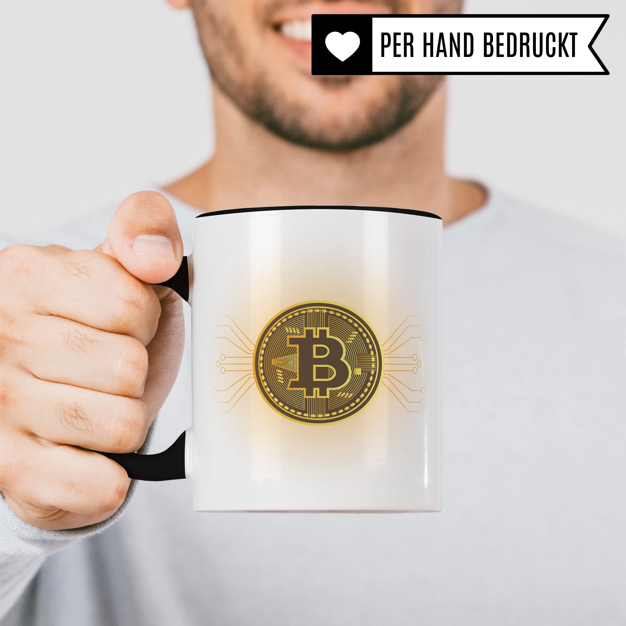 BTC Tasse cadeau Bitcoin Tasse à café Idée cadeau pour investisseur Tasse à  café Tasse crypto monnaie (blanc et noir) : Amazon.com.be: Cuisine et maison