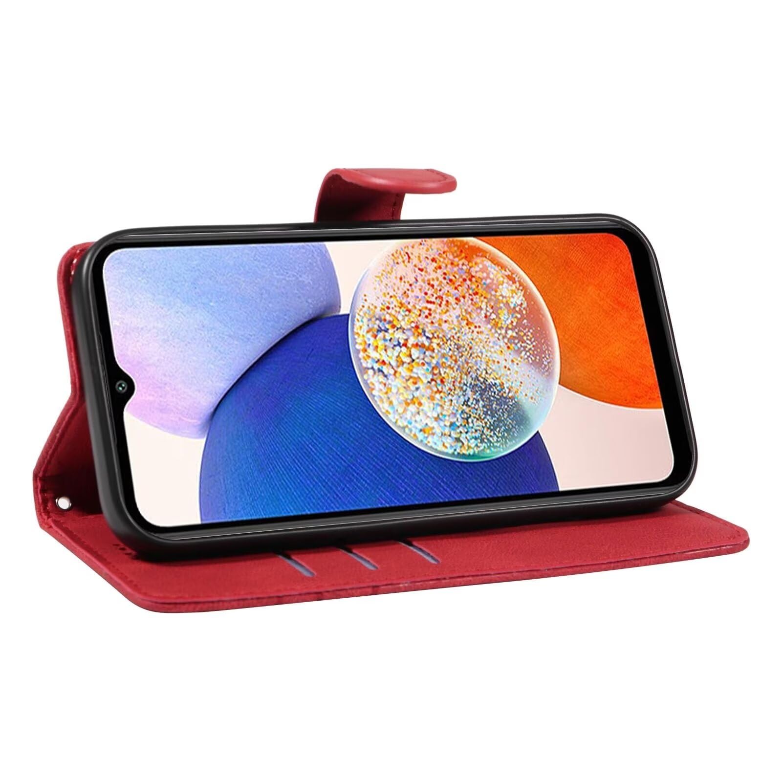 Bnvdfre for Motorola Moto E14 / G04 / G24 Case Flip Wallet Phone Cover PU Leather Shockproof Card Holder Magnetic Stand Protective Case for Motorola Moto E14 / G04 / G24 - Image 4
