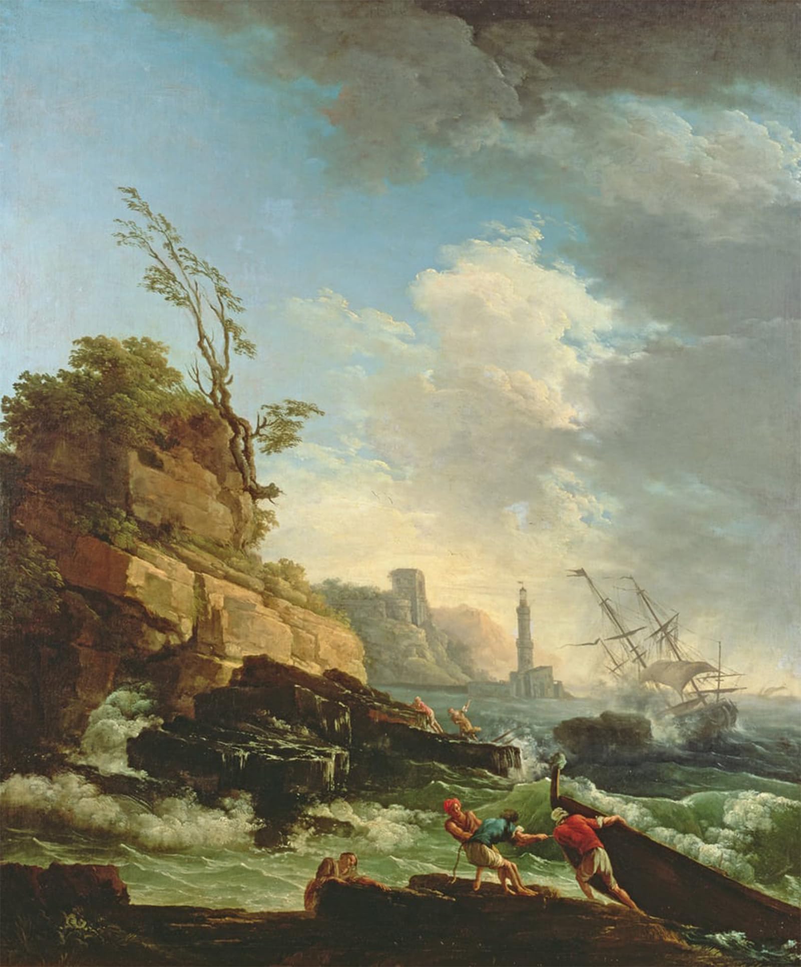 ARTXLXXBN Famous Print Painting Colorful Art Print Unbekanntes Bild by Claude Vernet Canvas Art Decorations for Home Decor 60x90cm