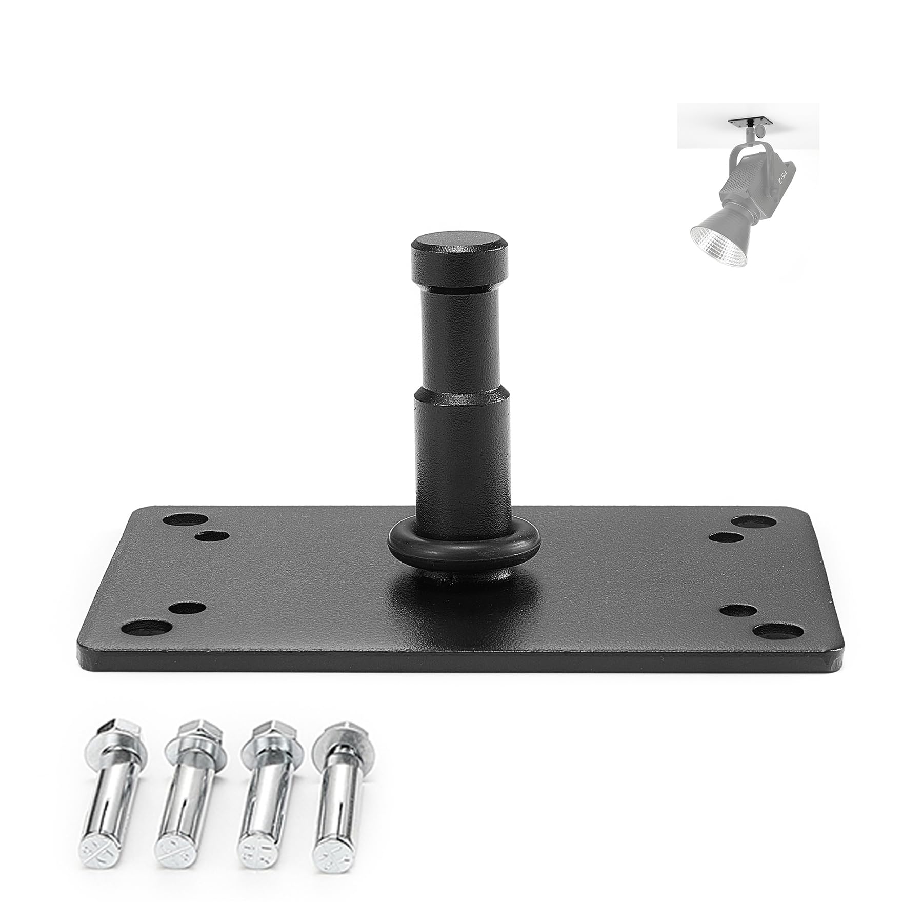 PHOCUS 2" Baby Pin Wall Plate Ceiling Mount, Heavy Duty Wall Plate with 5/8" Baby Pin for Studio Lights, Softboxes, and Lighting Equipment