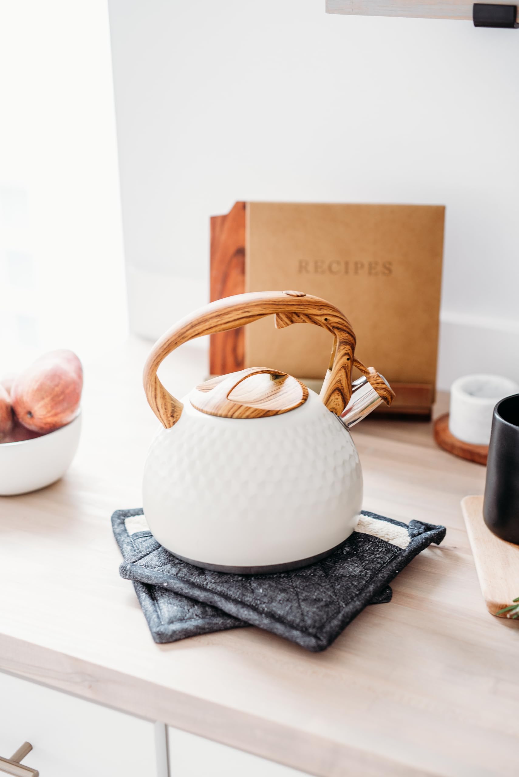 DII Cotton Terry Pot Holders, 7x7 Set Of 3, Heat Resistant And Machine Washable Hot Pads For Kitchen Cooking And Baking-Red