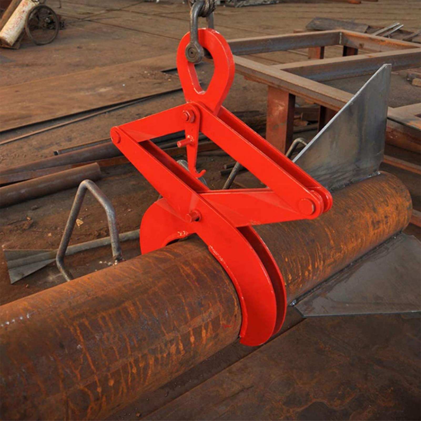 Abrazaderas de elevación, tenazas para elevación de Placas de Acero, Abrazadera Redonda de Acero con Separador de tenazas, Herramienta Industrial eficaz de fácil movimien