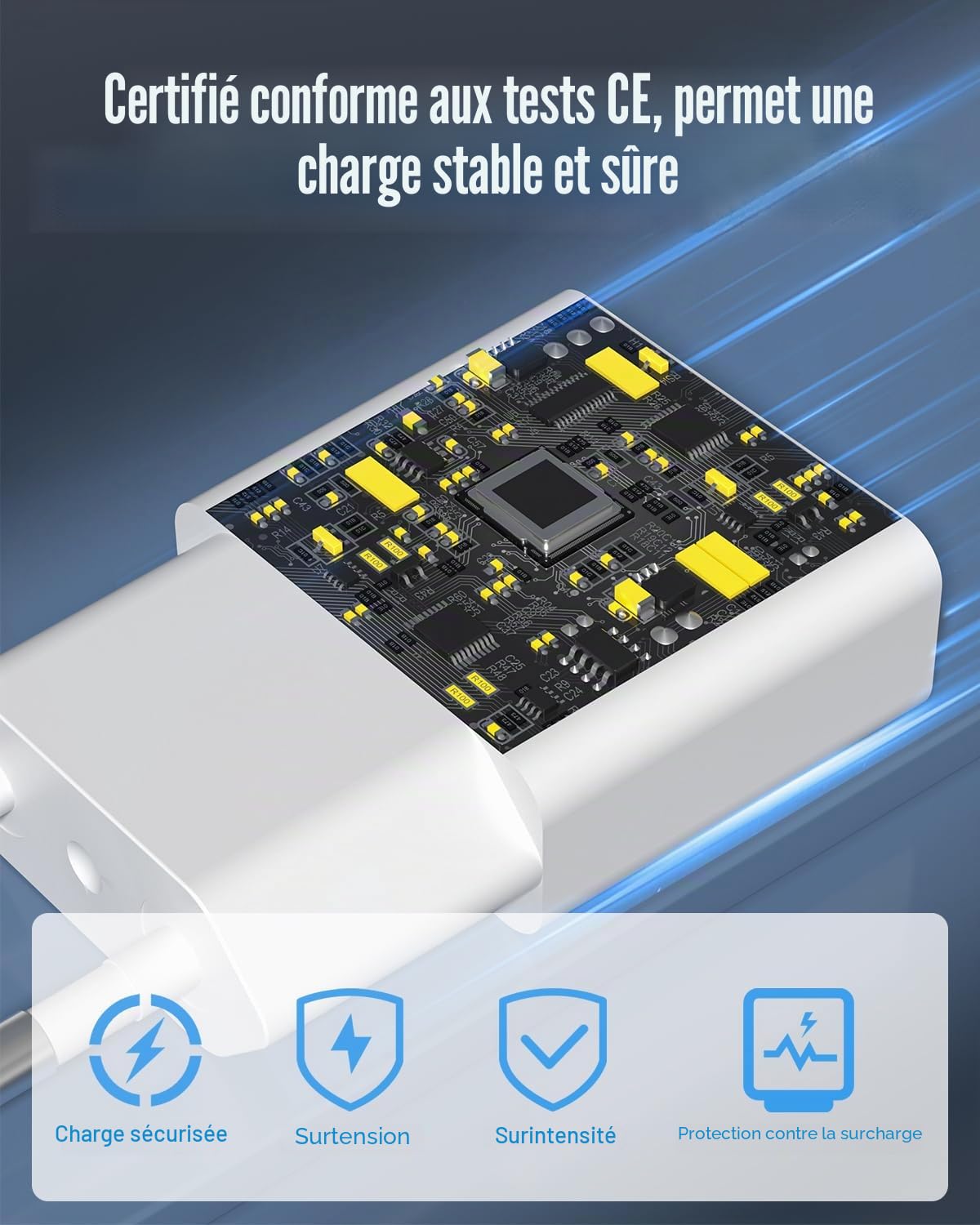 SCHITEC Chargeur USB 5V/1A 2Port Mini USB Mural Chargeur Secteur USB Adaptateur de Prise Universel Compatible avec iPhone, Sam Sung, Nexus, Nokia, Huawei, Xiaomi, HTC, Sony (Thickness 1.45cm/30 Pack)