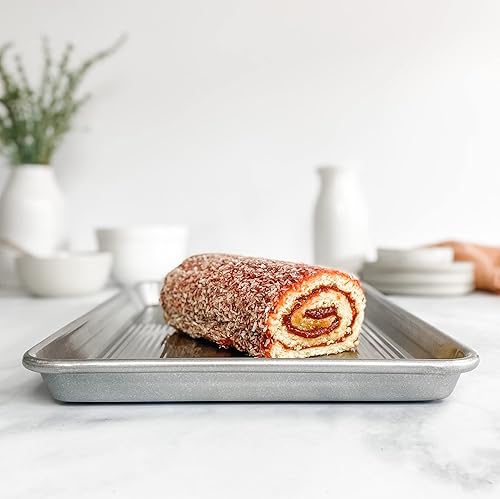 Miniatura 3 de USA Pan Bakeware - Juego de 5 piezas de acero aluminizado, bandeja para galletas, pan, cuadrado, molde redondo para pasteles