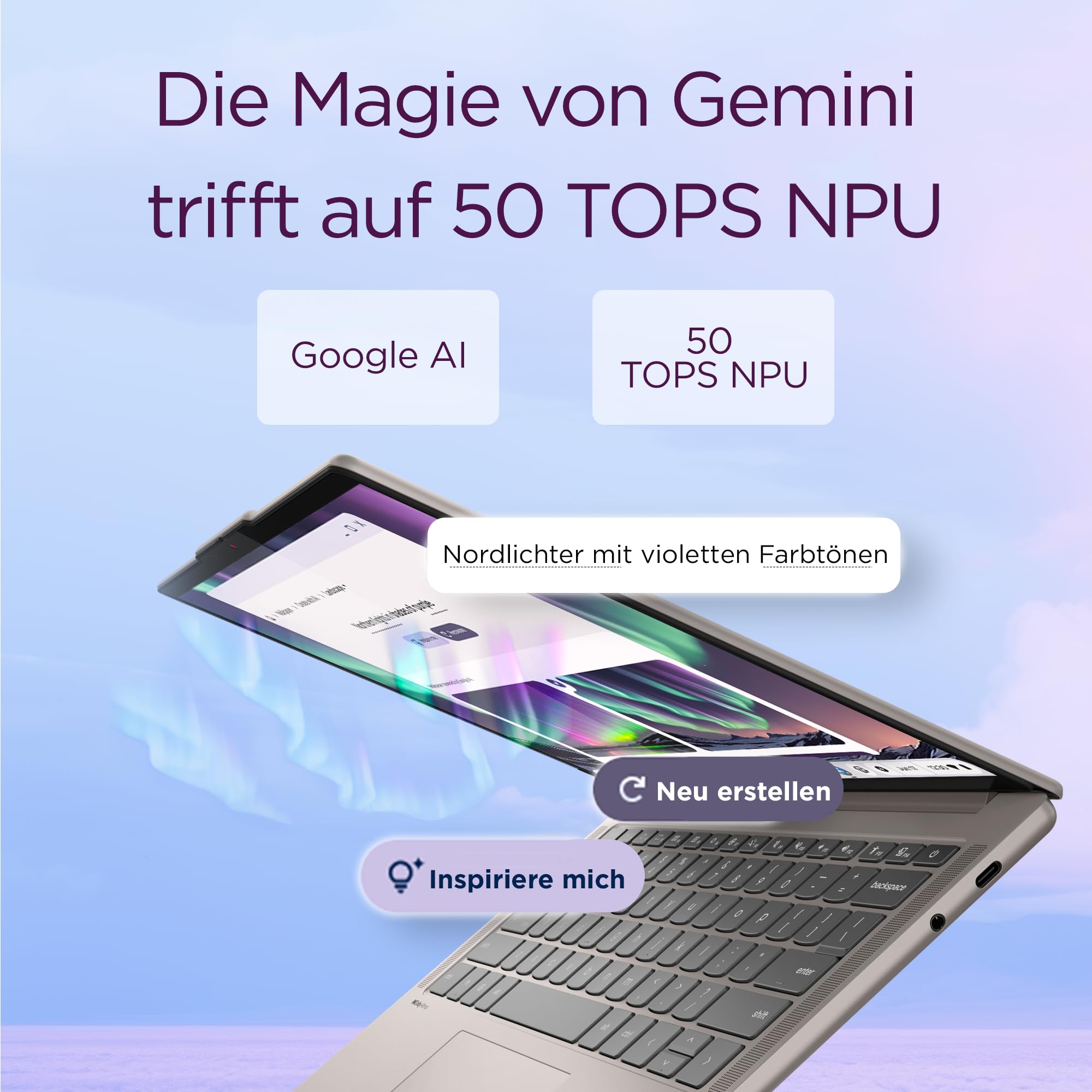Lenovo Chrome Laptop | 14"WUXGA OLED Touch Display | MediaTek Kompanio Ultra 910 | 16GB RAM | 256GB SSD | ARM Immortalis G925 MC1 Grafik | ChromeOS | QWERTZ | Beleuchtet | Grau | 3 Monate Premium Care